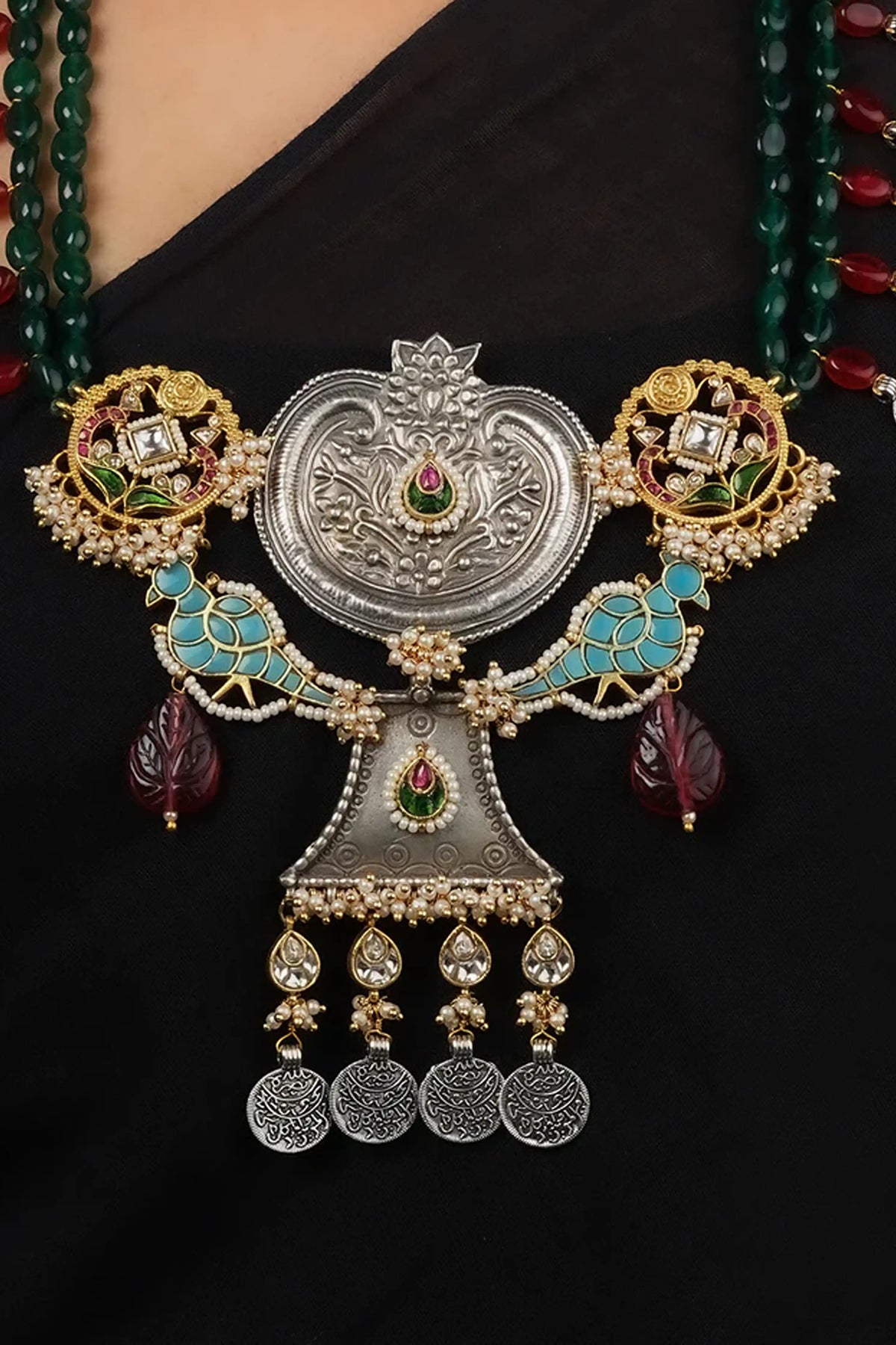 Multicolor Dual Tone Mishr Tribal Necklace