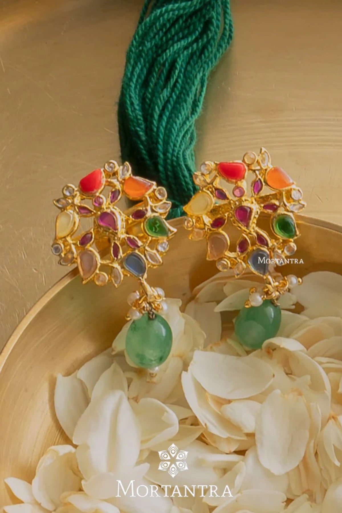 Multicolor Gold Plated Mishr Necklace Set
