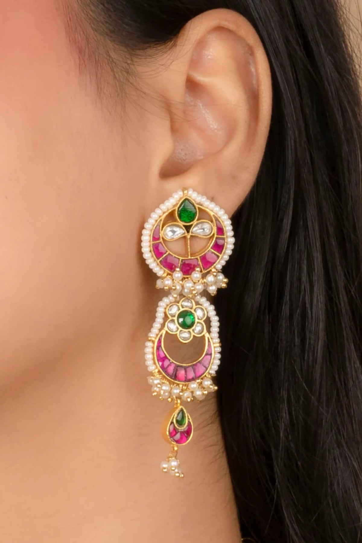 Multicolor Gold Plated Mishr Necklace Set