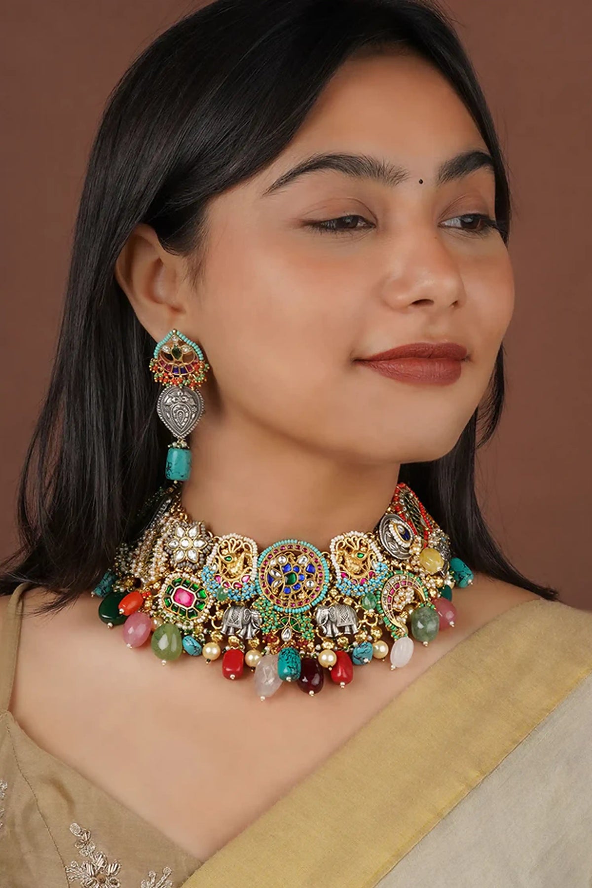 Multicolor Mishr Necklace Set