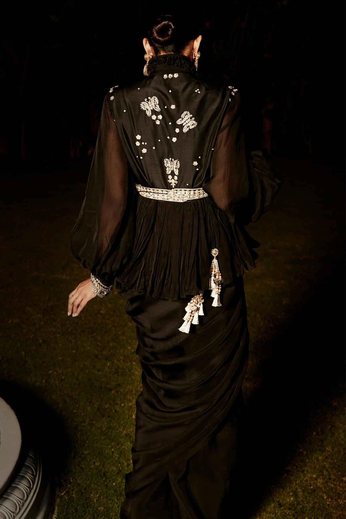 The Midnight in Rome Draped Saree