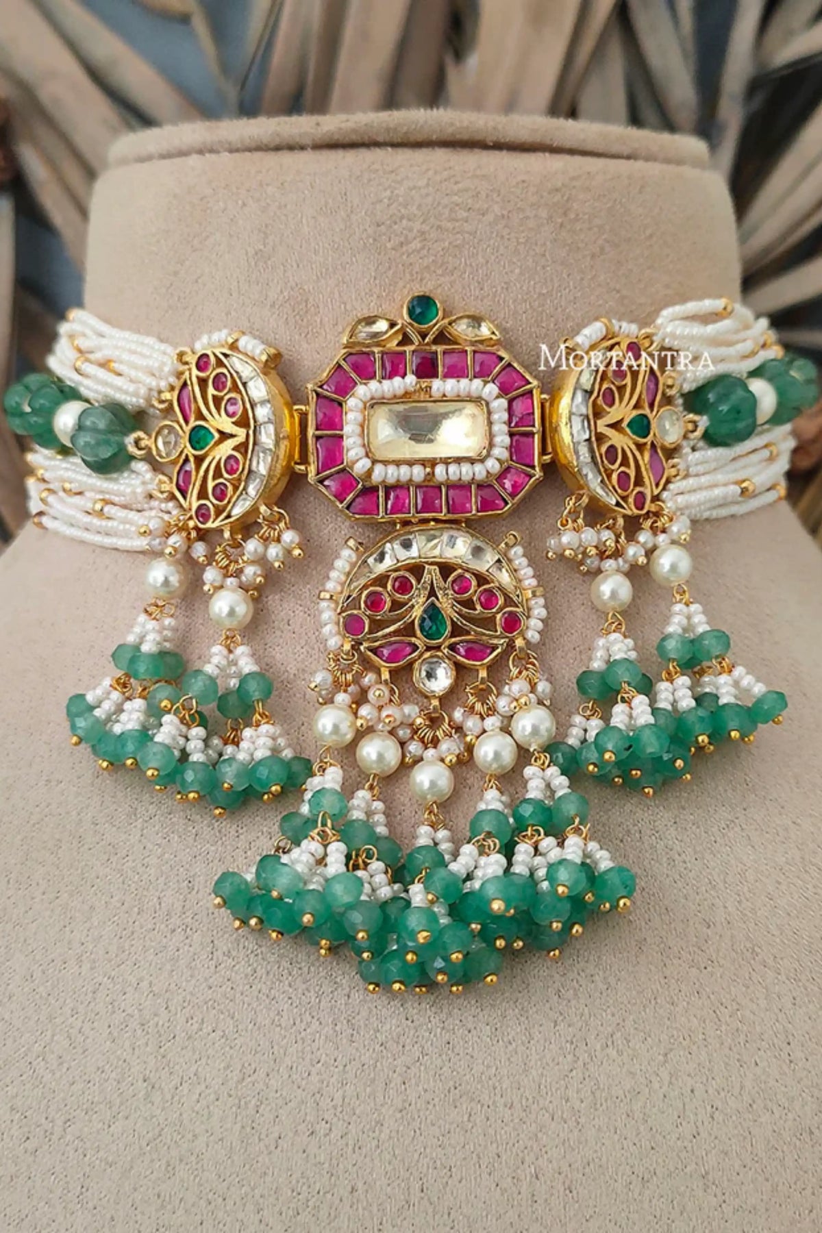 Multicolor Necklace With Earrings