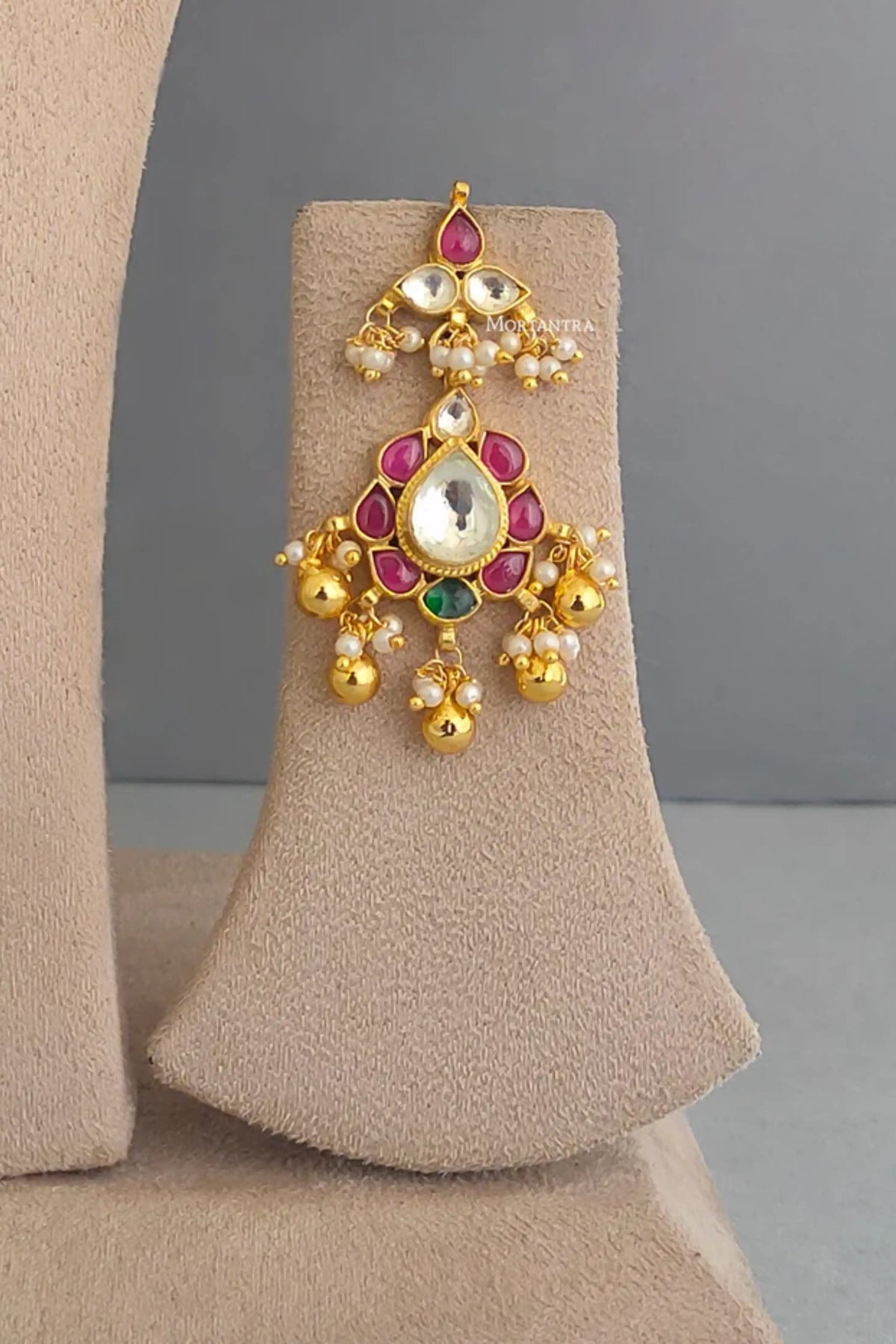 Mortantra Multicolor Gold Plated Necklace Set