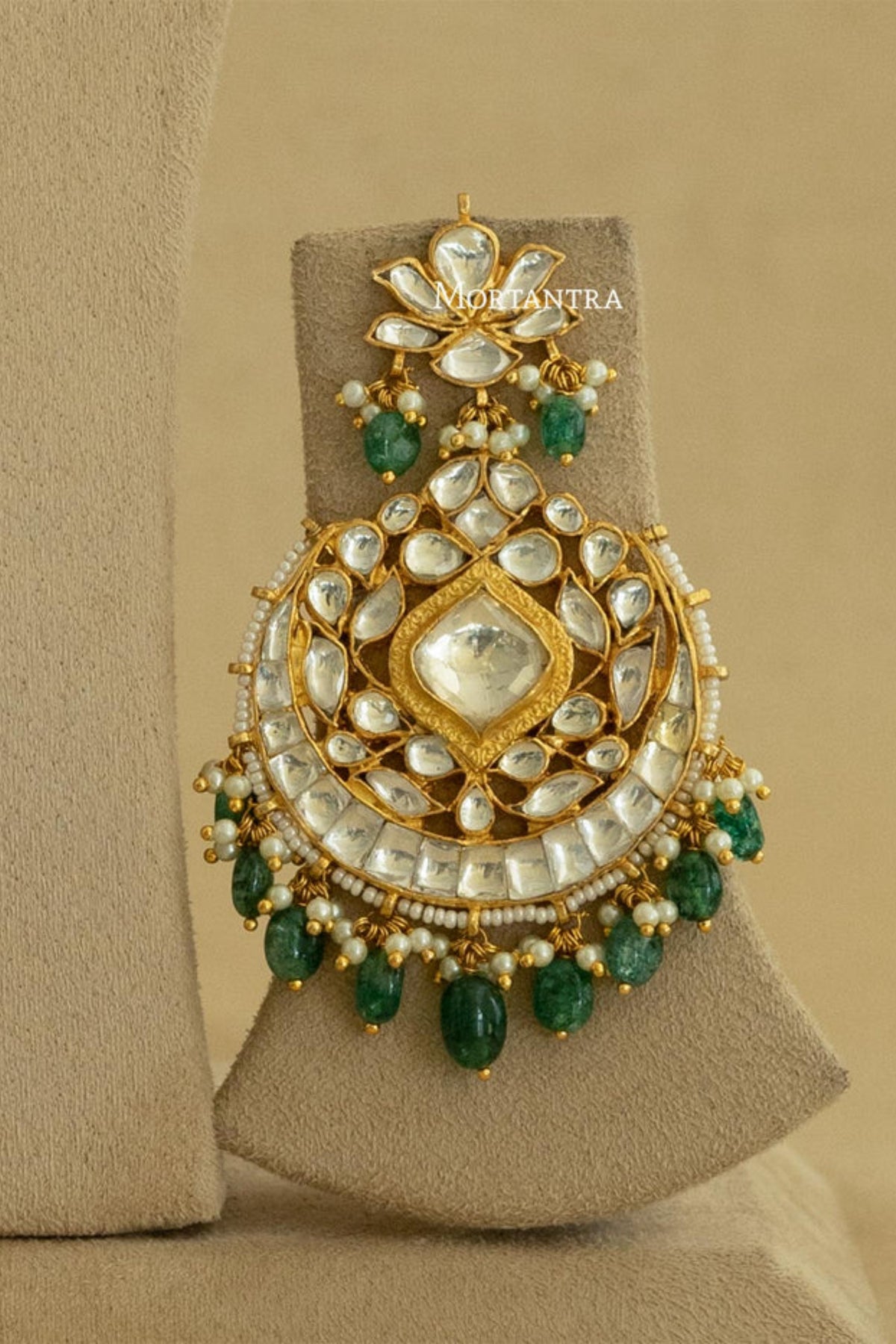 Green Color Bridal Necklace Set