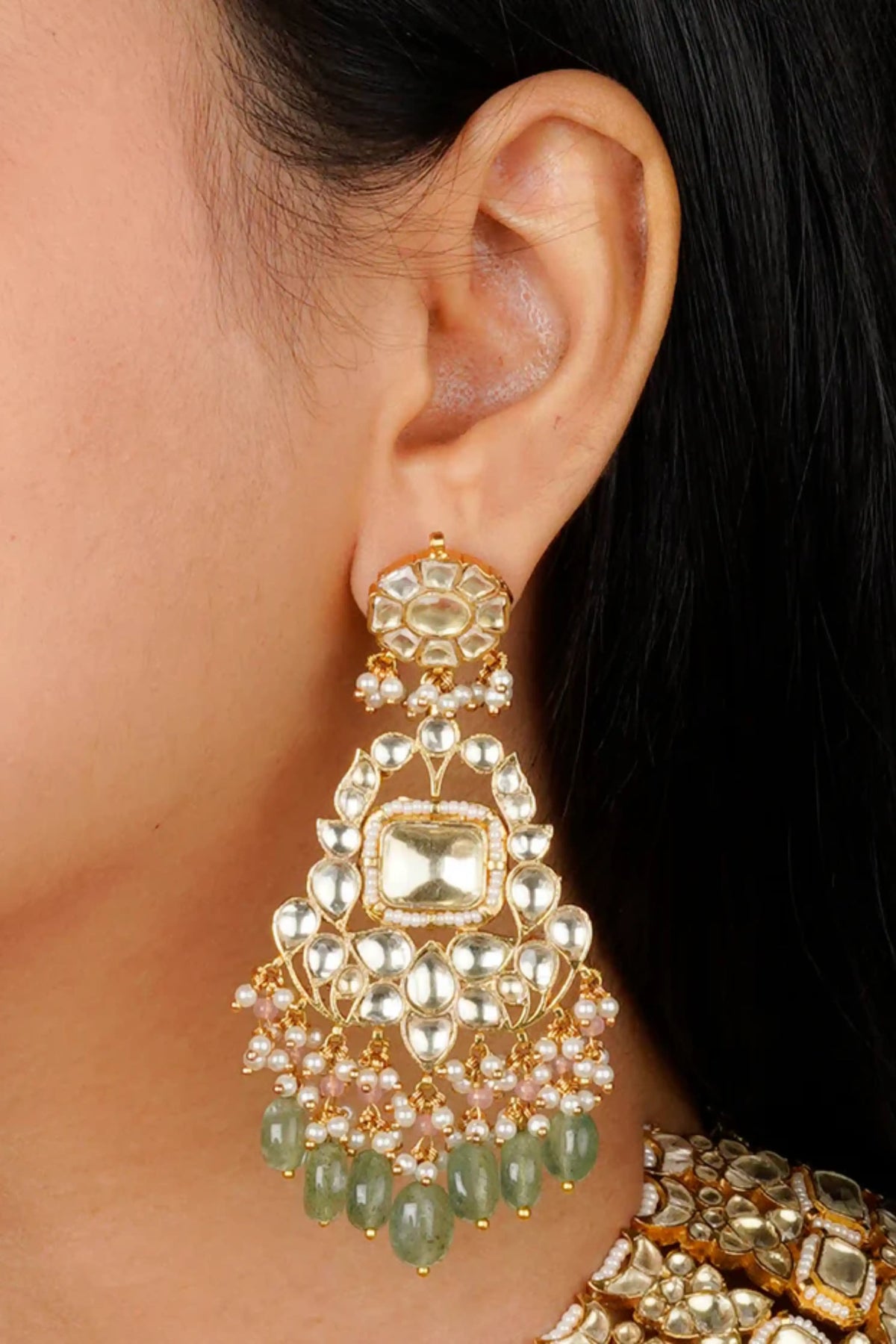 Green Kundan Bridal Necklace Set