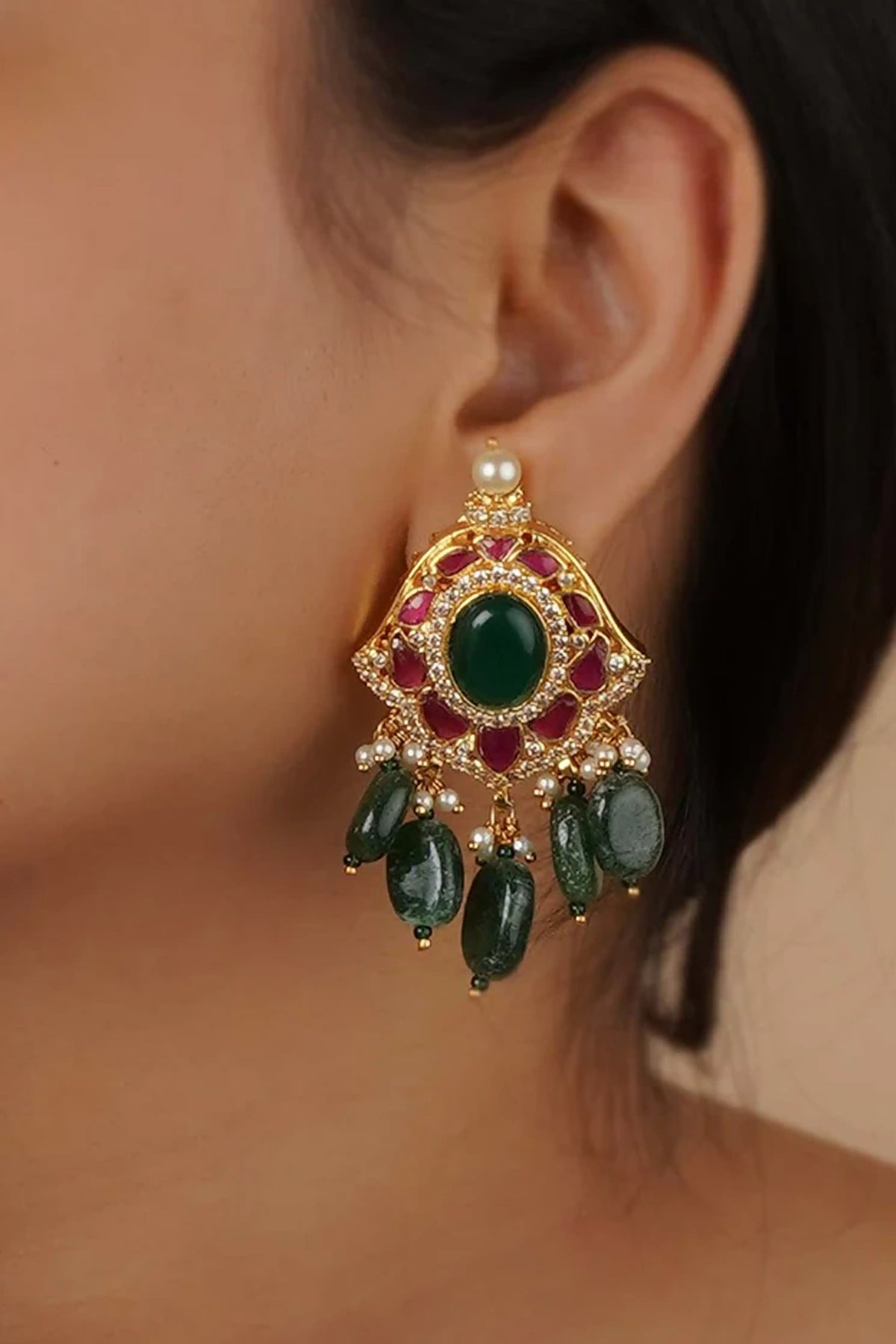 Multicolor Jadau Kundan Necklace Set