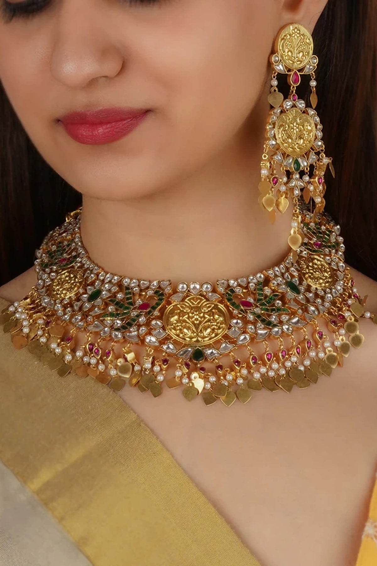 Mortantra Mulitcolor Bridal Necklace Set