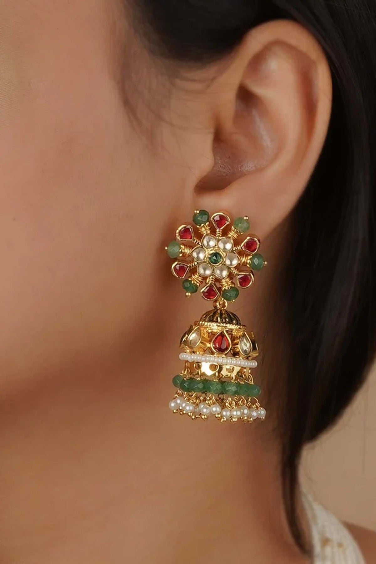 Multicolor Kundan Necklace Set