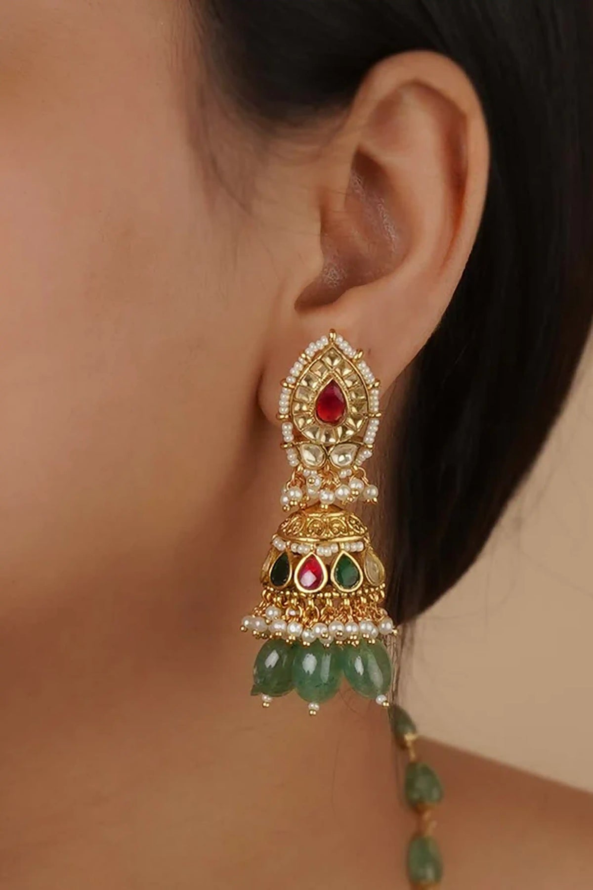 Multicolor Kundan Necklace Set
