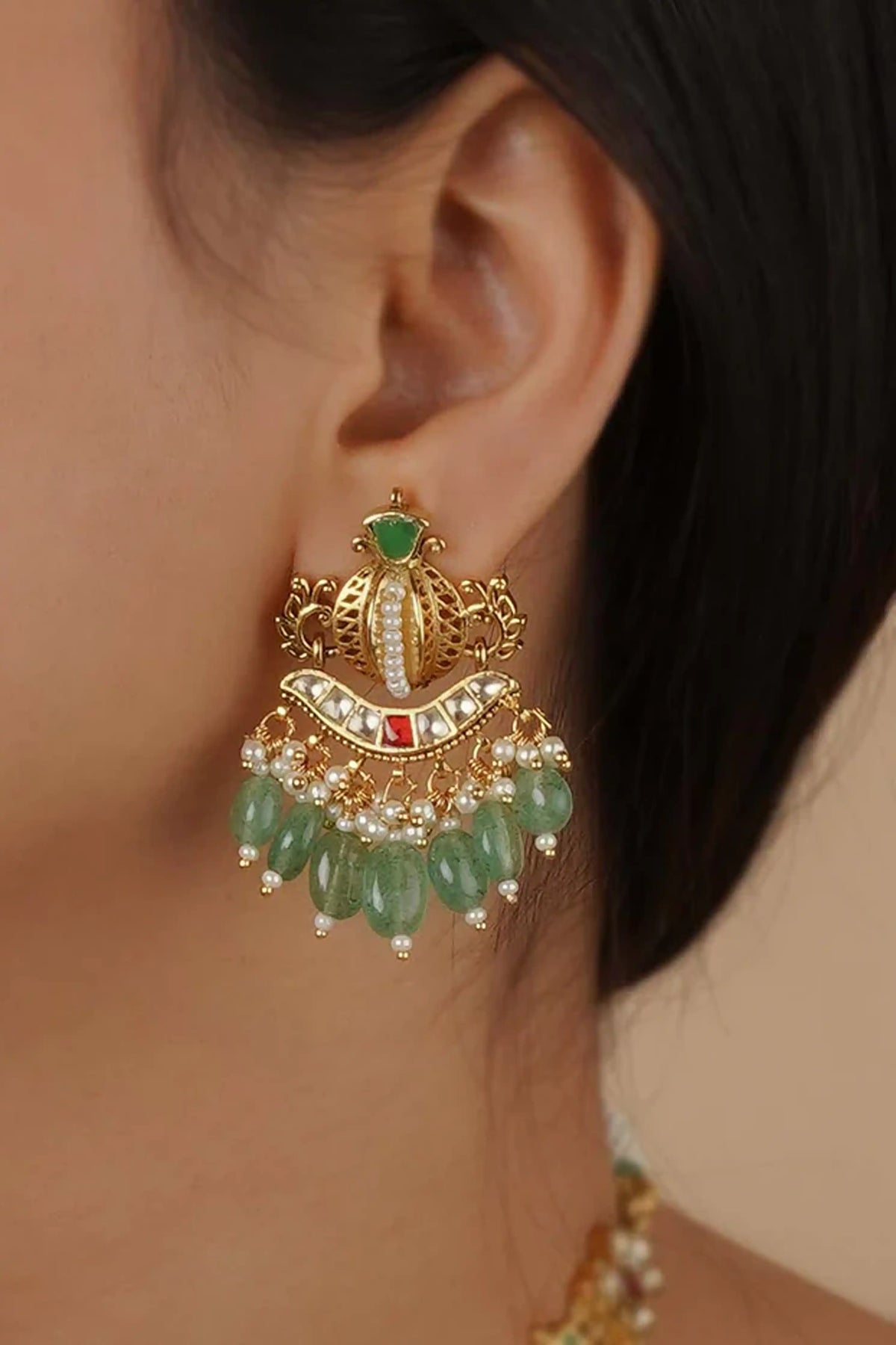 Multicolor Jadau Kundan Necklace Set