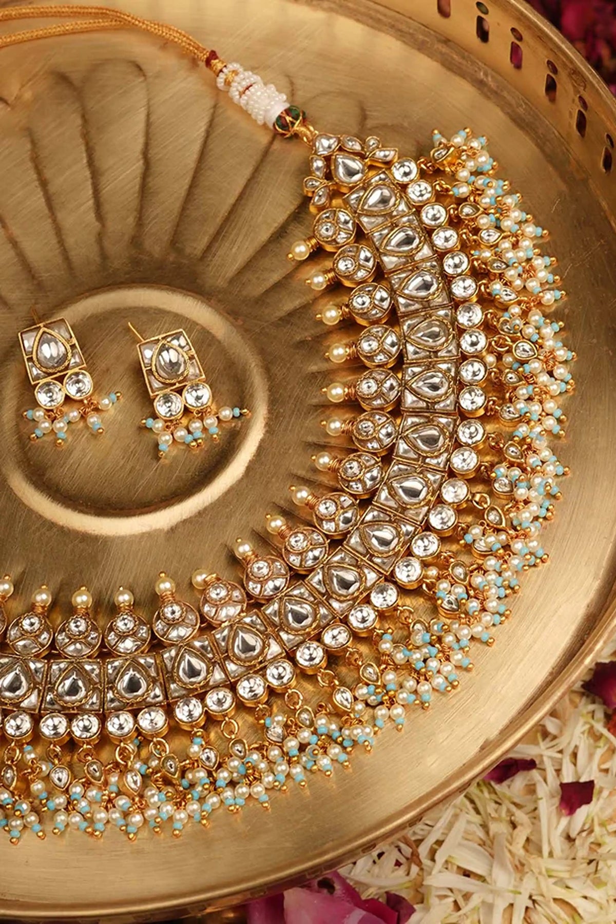 Firoza Jadau Kundan Necklace Set