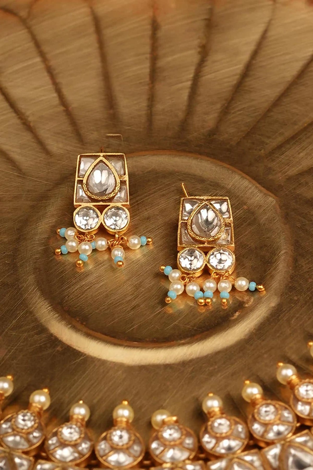 Firoza Jadau Kundan Necklace Set