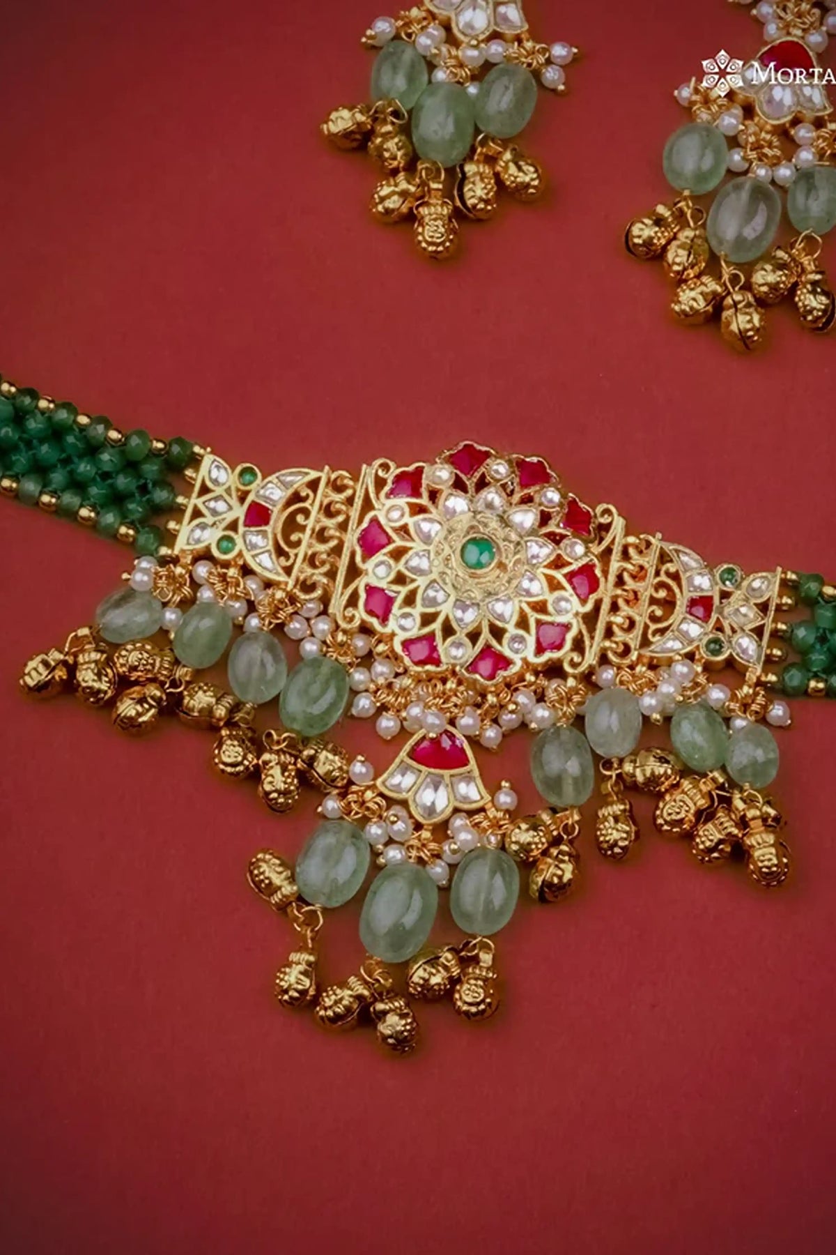 Multicolor Jadau Kundan Necklace Set