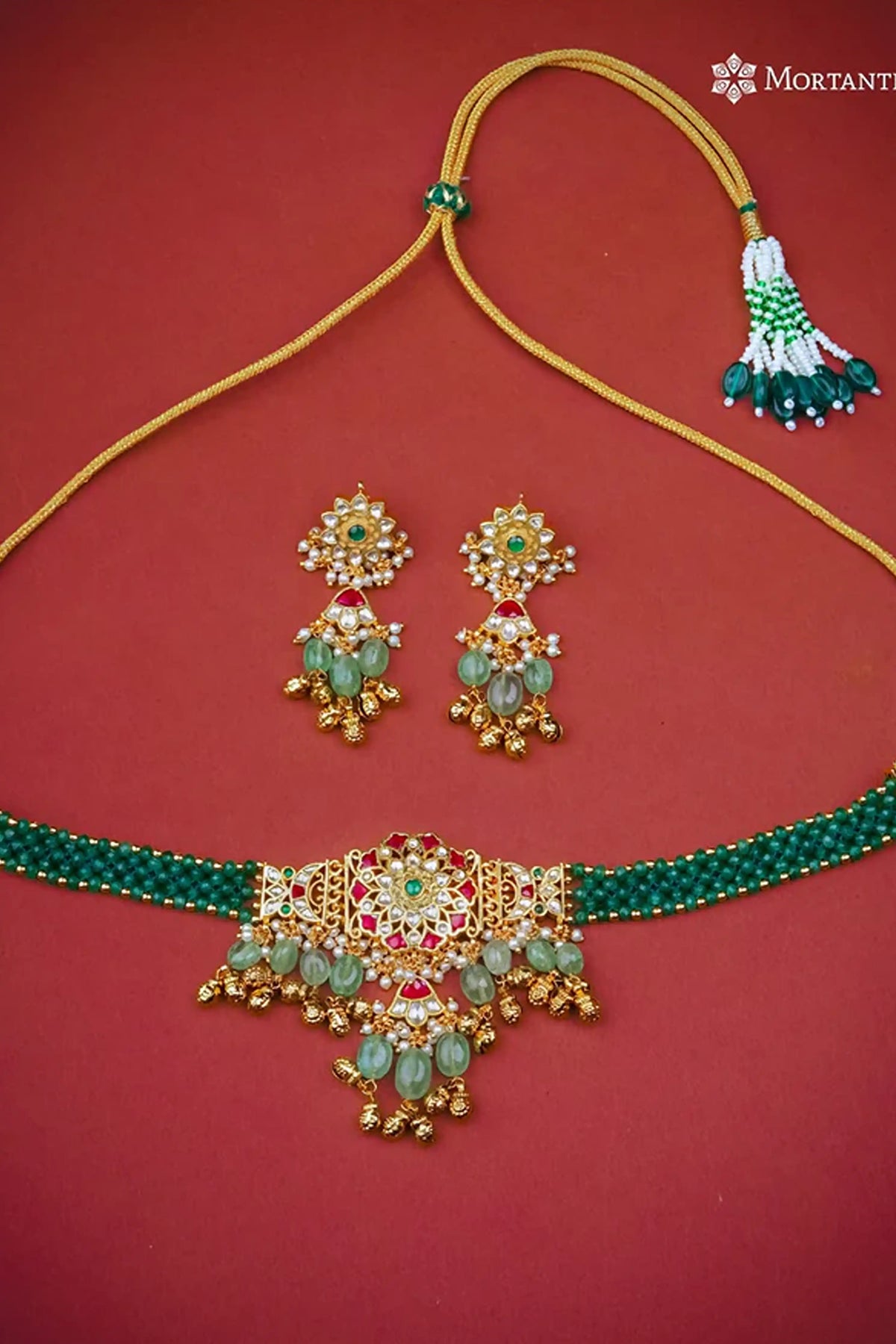 Multicolor Jadau Kundan Necklace Set