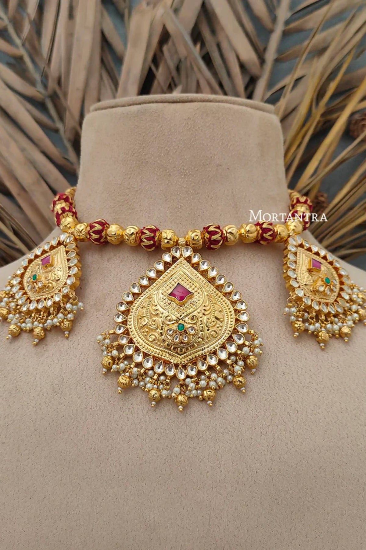 Mortantra Gold Plated Necklace Set