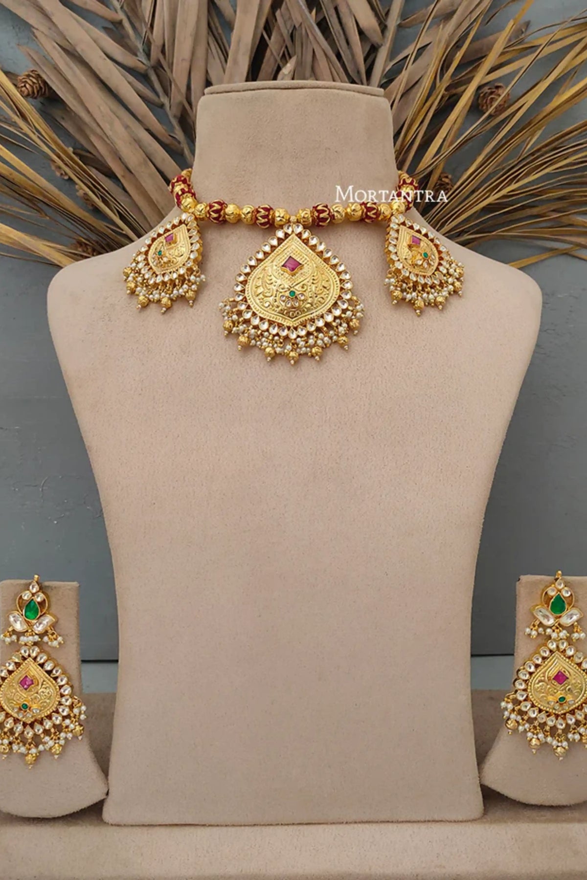 Mortantra Gold Plated Necklace Set