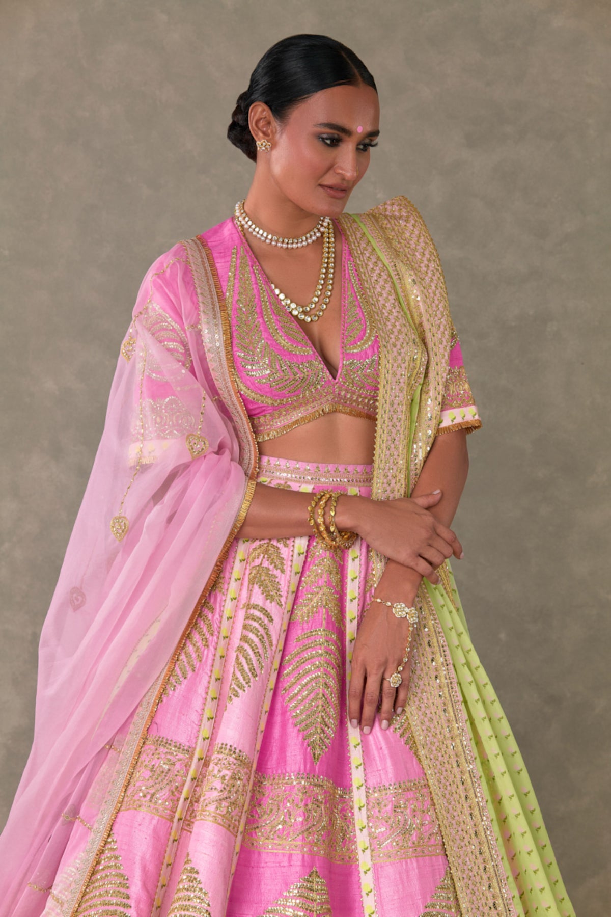 Paan Patti Lehenga Set