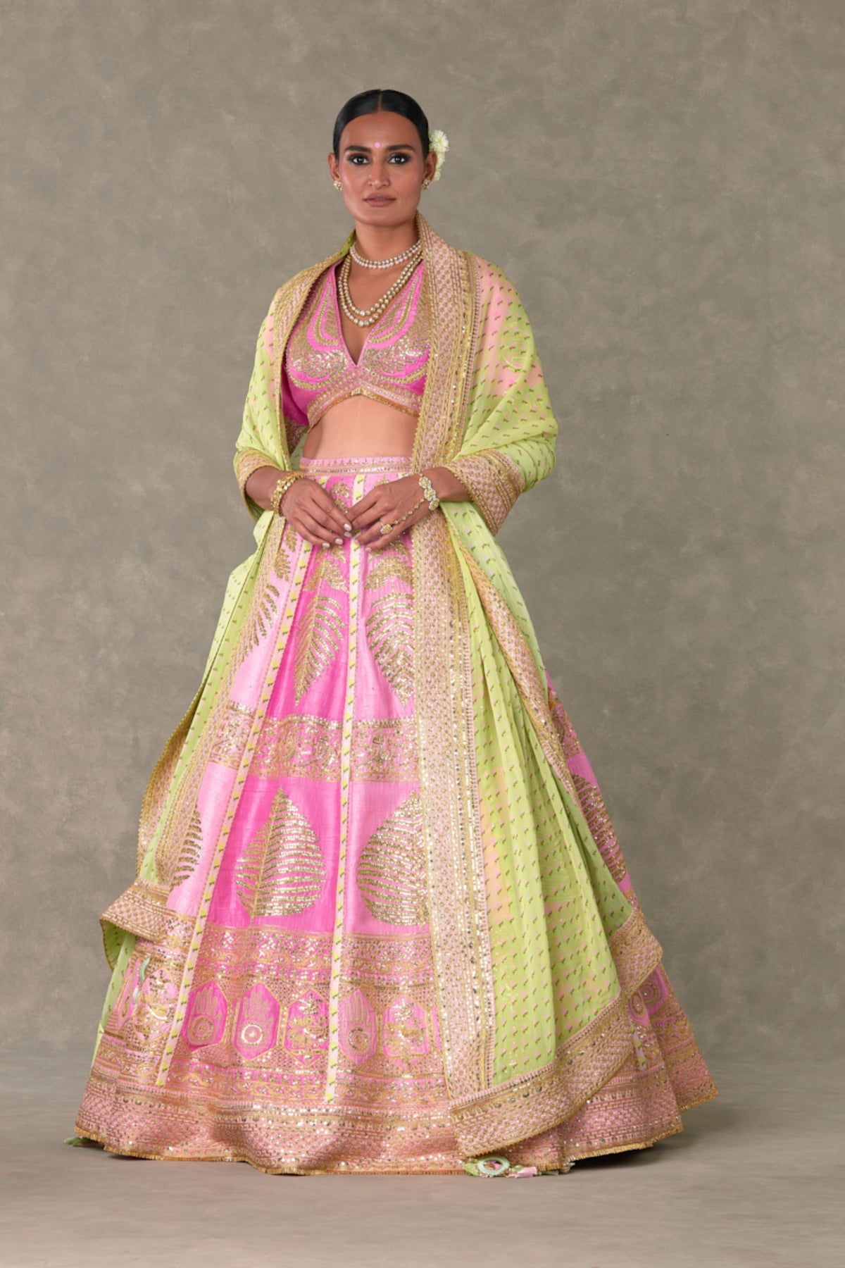 Paan Patti Lehenga Set