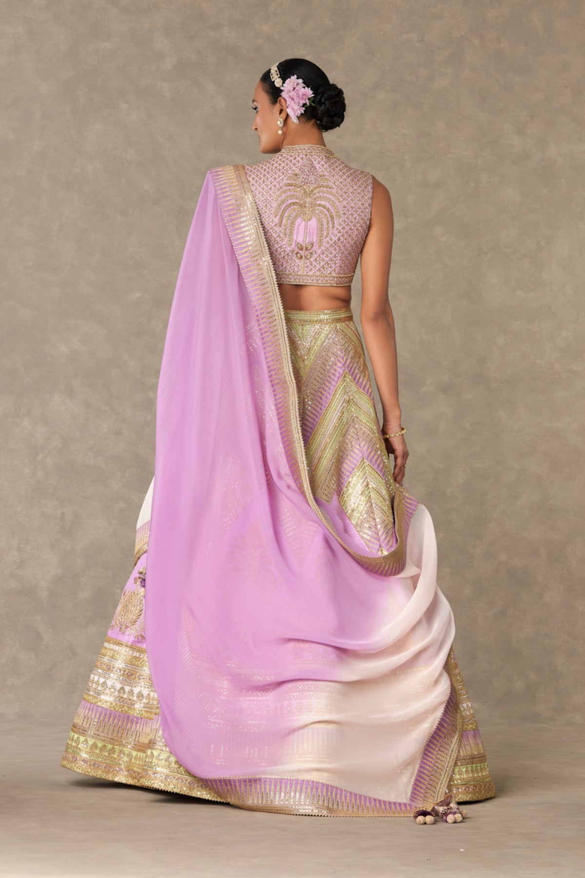 Lilac &#39;Anar-Phool&#39; Lehenga Set
