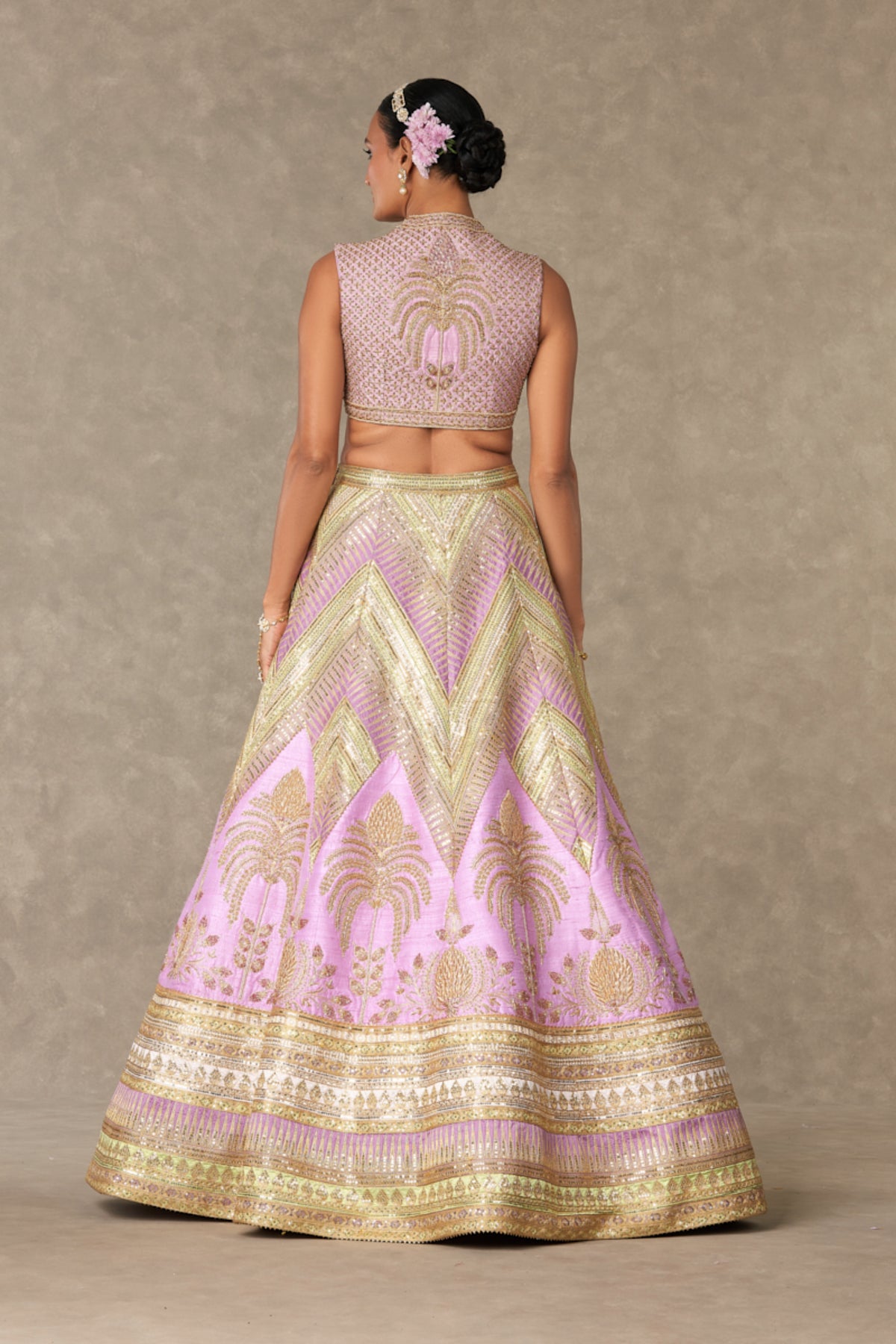 Lilac &#39;Anar-Phool&#39; Lehenga Set