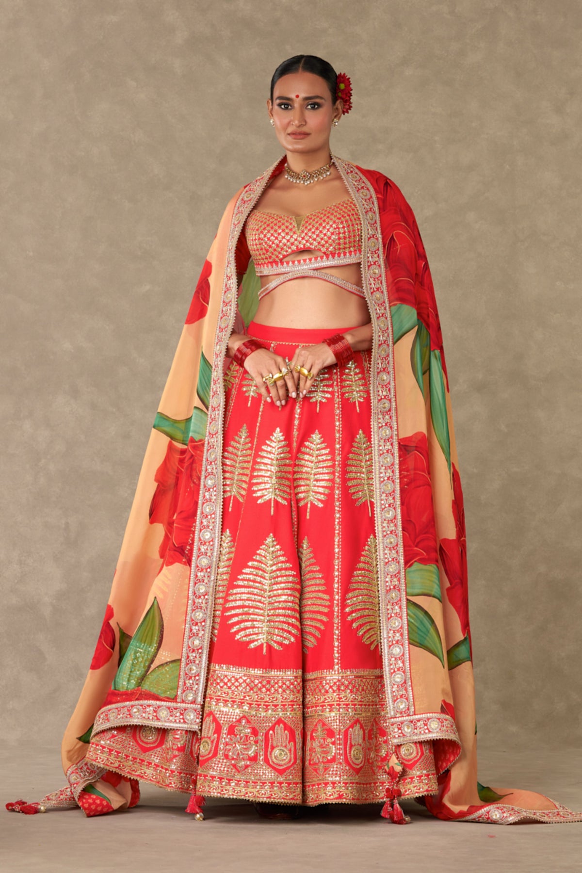 Paan Patti Lehenga Set