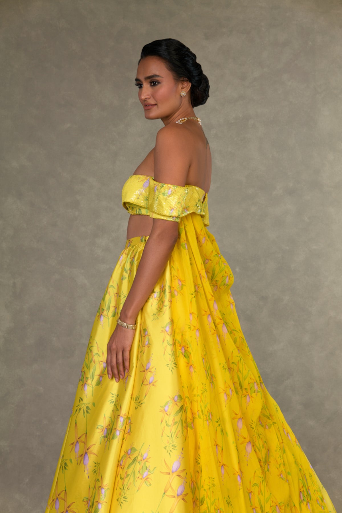 Lemon Yellow Juhi Skirt Set