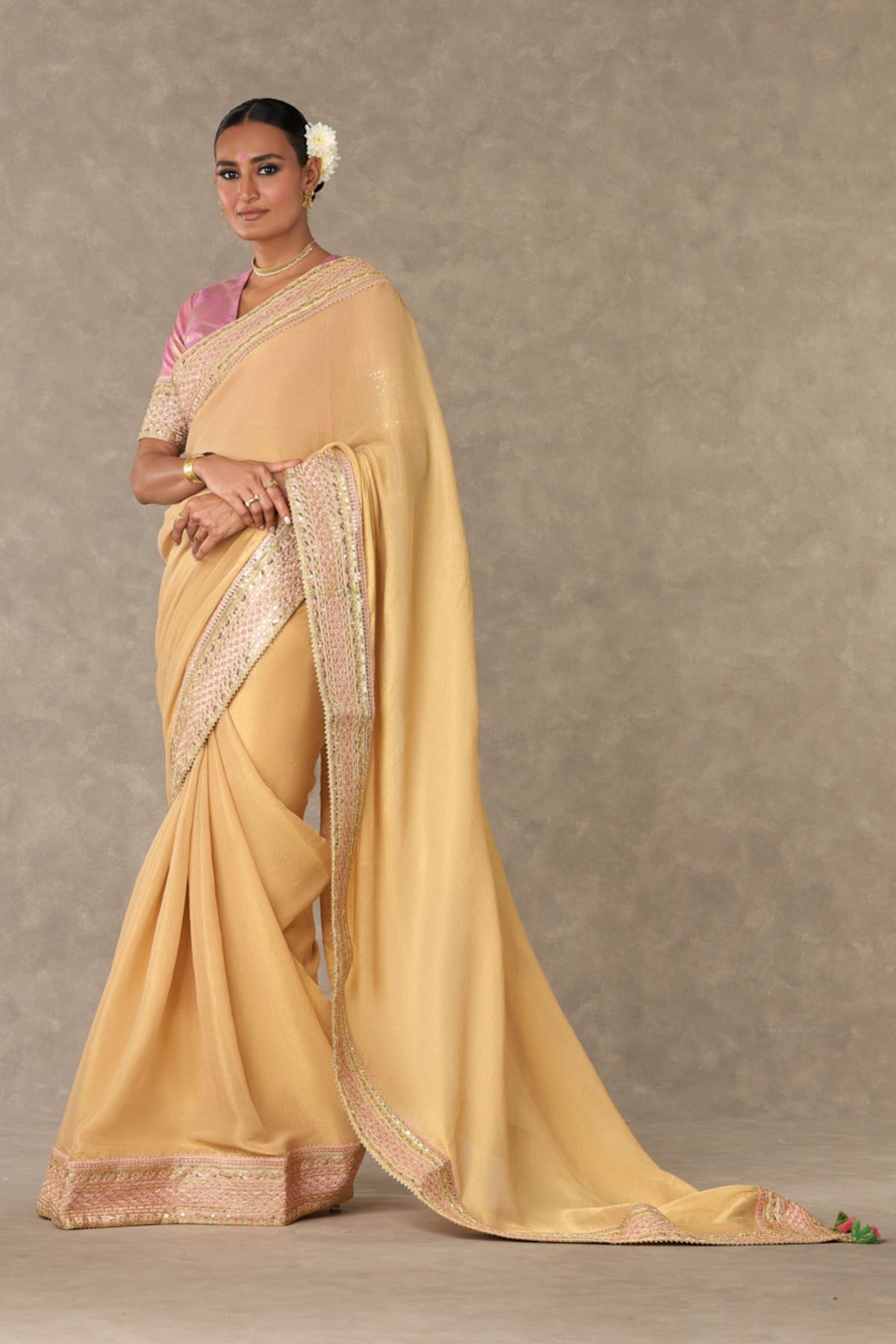 Gold Tissue Saree