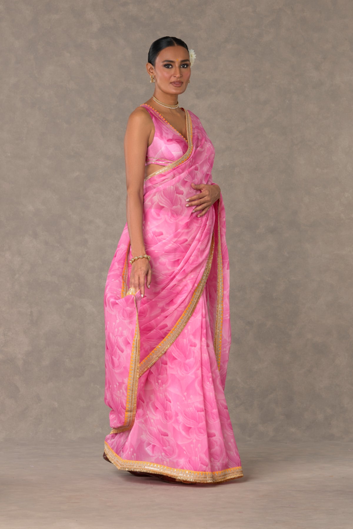 Pink Bloomerang Saree