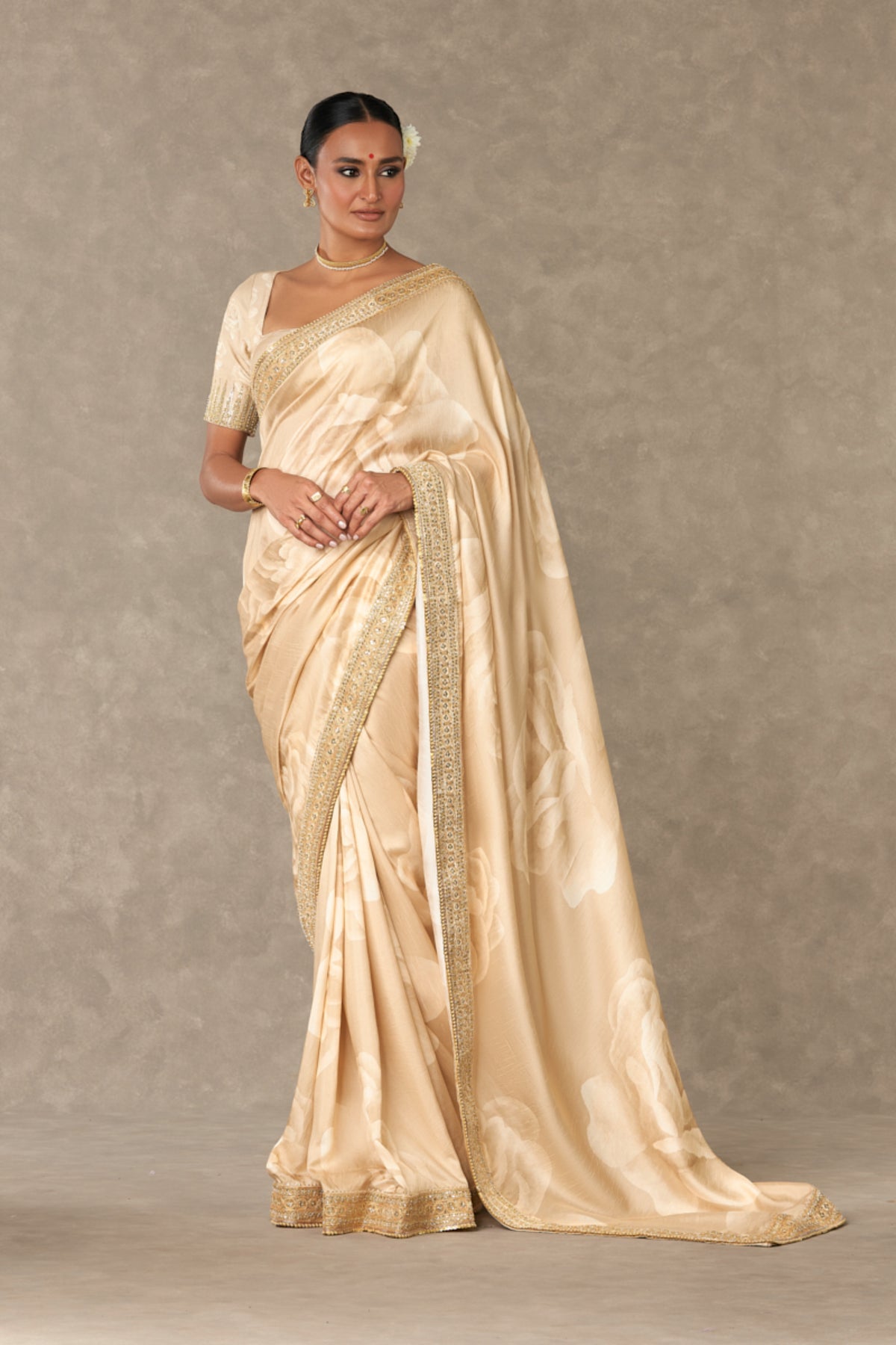 Beige Gulaab Saree