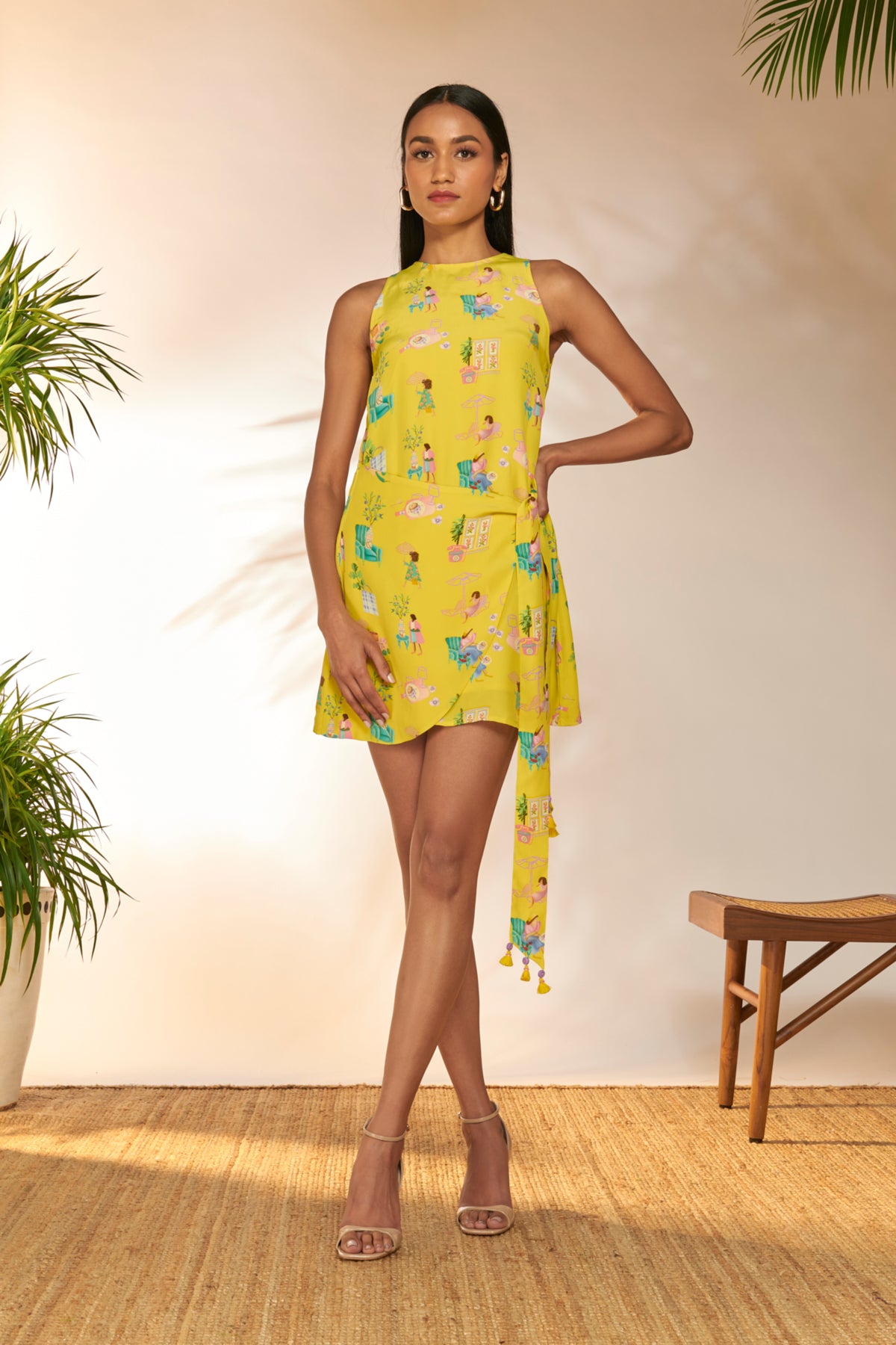 Lemon Jam And Toast Mini Wrap Dress