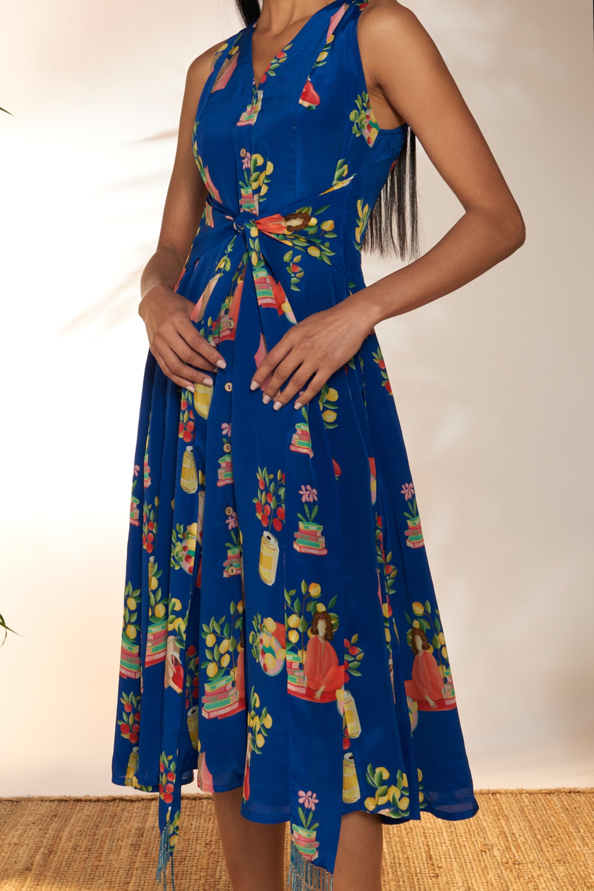 Blue Tangy Tango Midi Dress