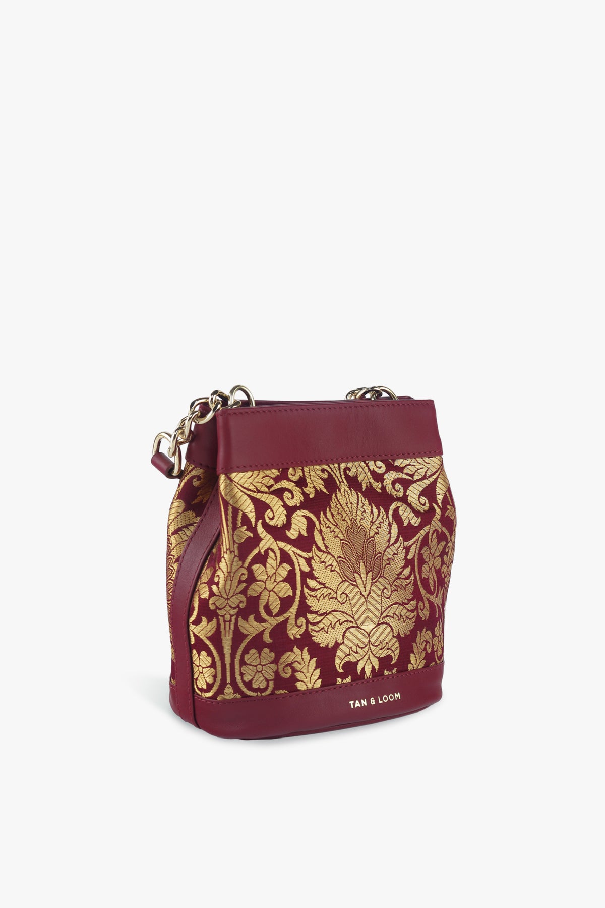 Divine Maroon Brocade Batua Bag