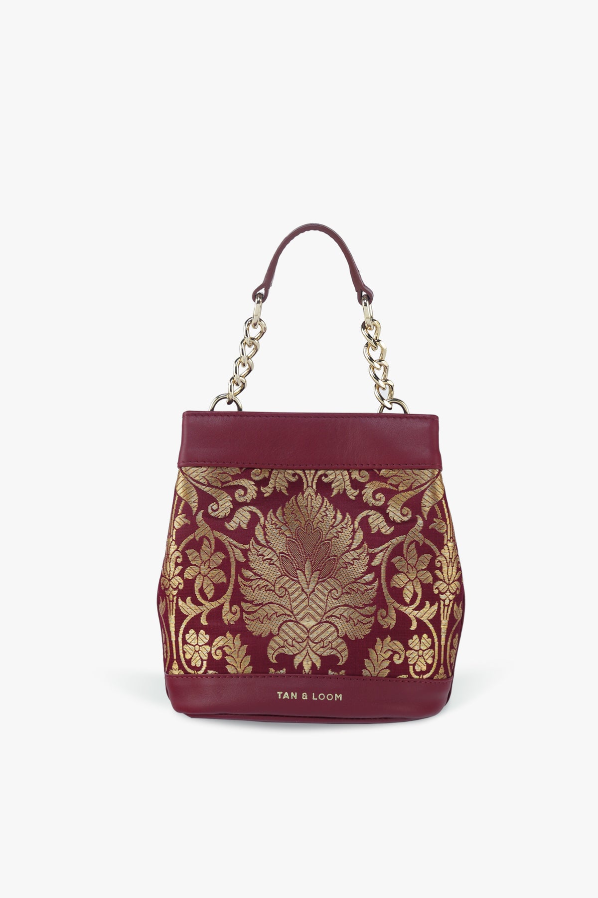 Divine Maroon Brocade Batua Bag