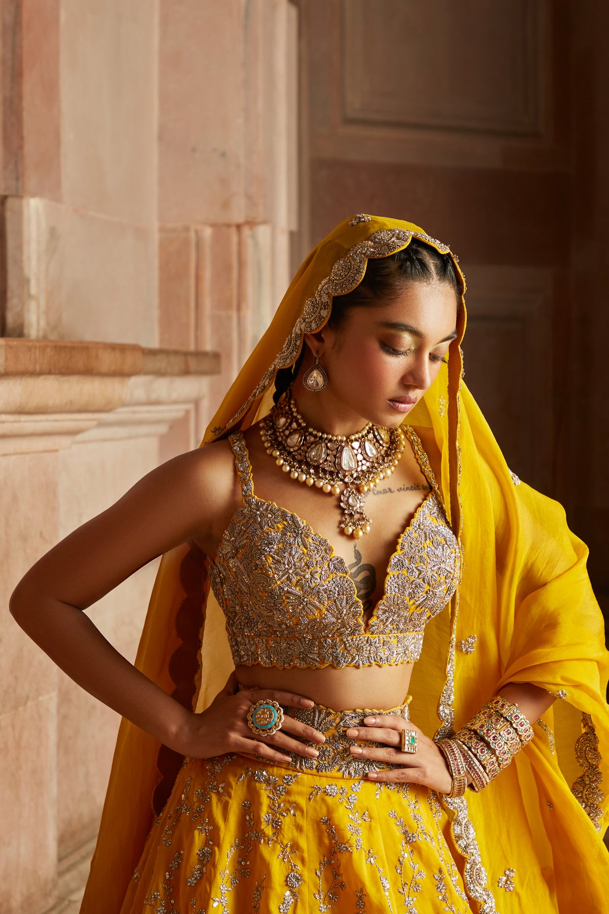 Lata Pearl Lehenga