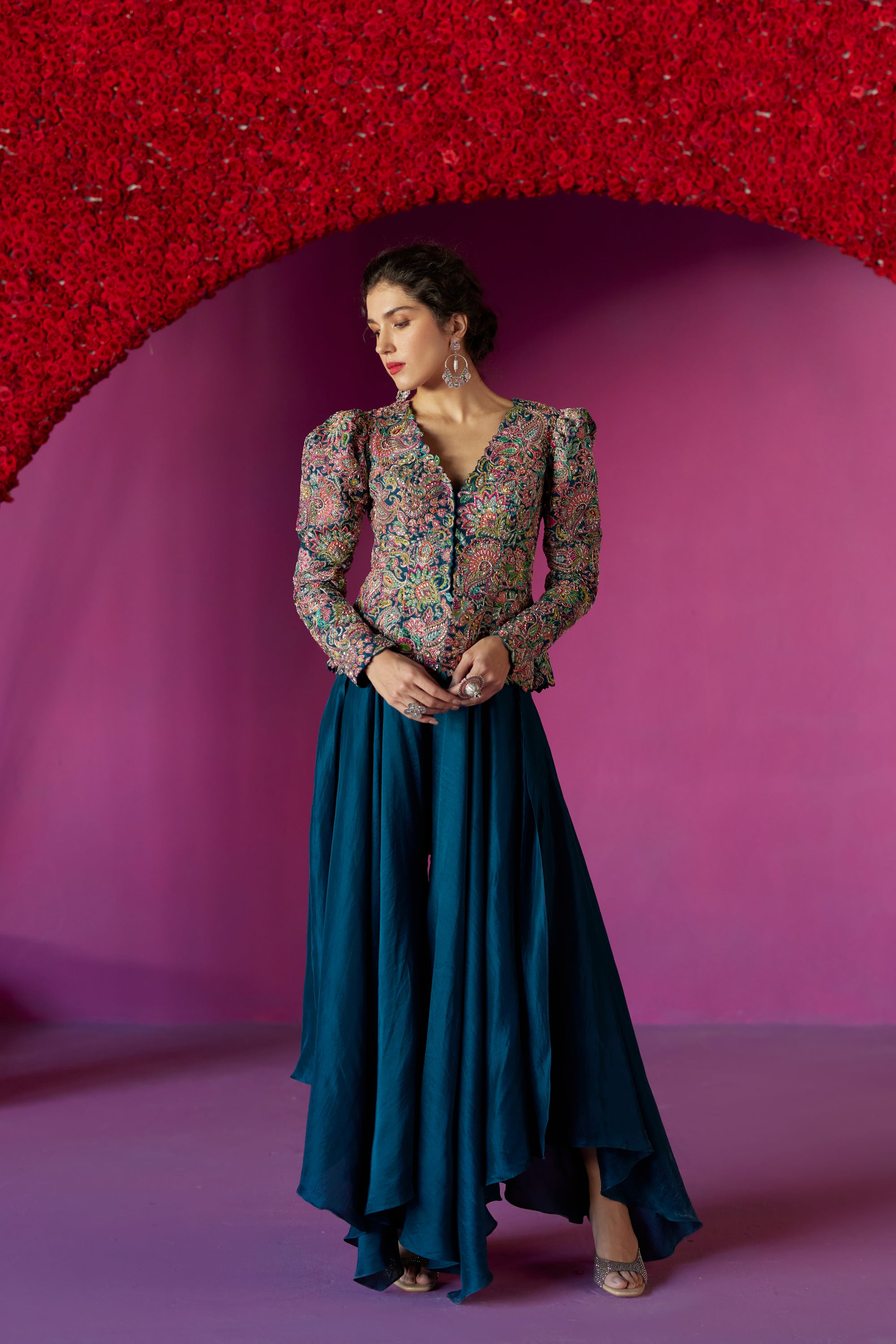 Uri by Mrunalini Rao Earl Multicolor Maxi Dress – Nykaa Fashion