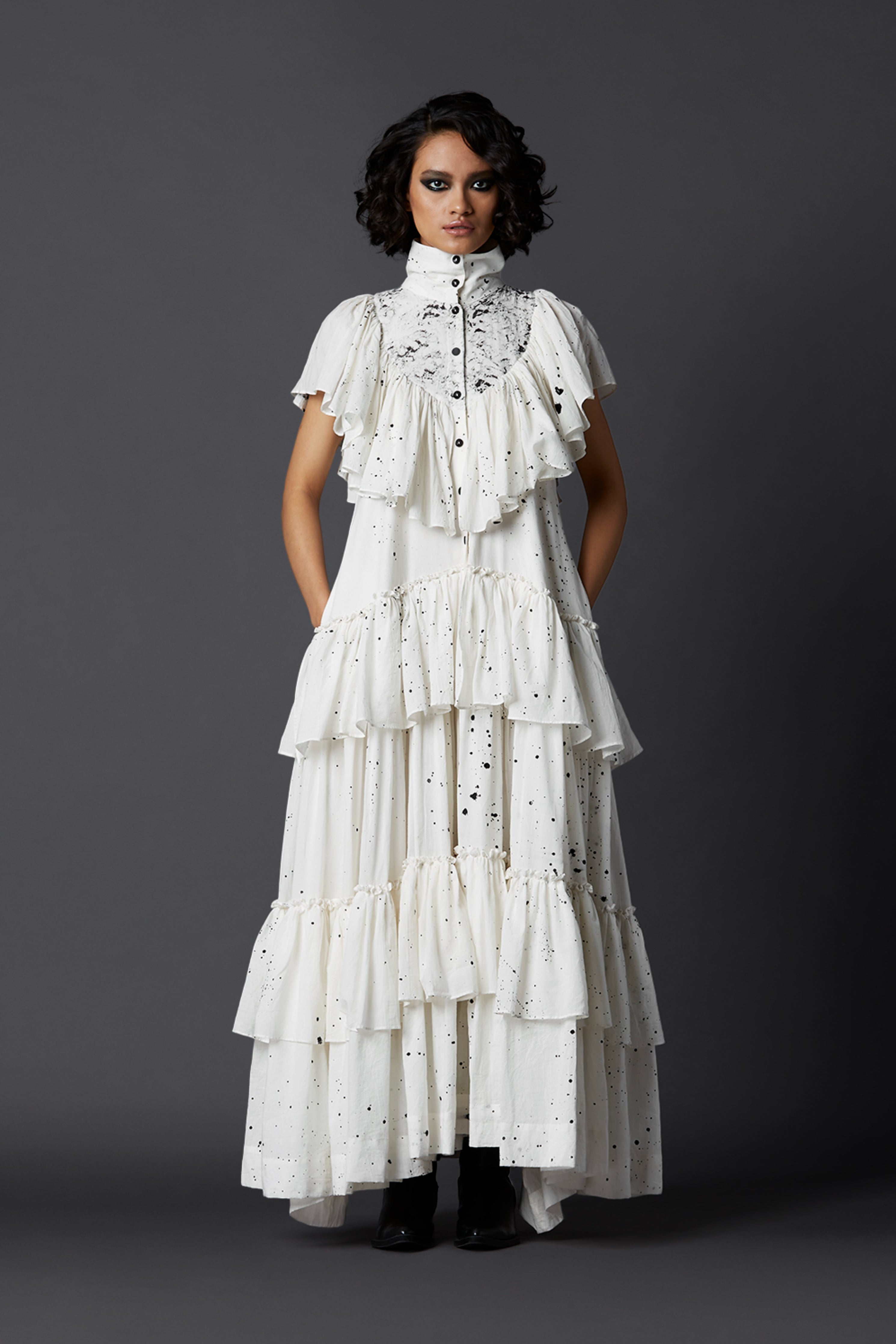 Frill shirt dress - Elahe