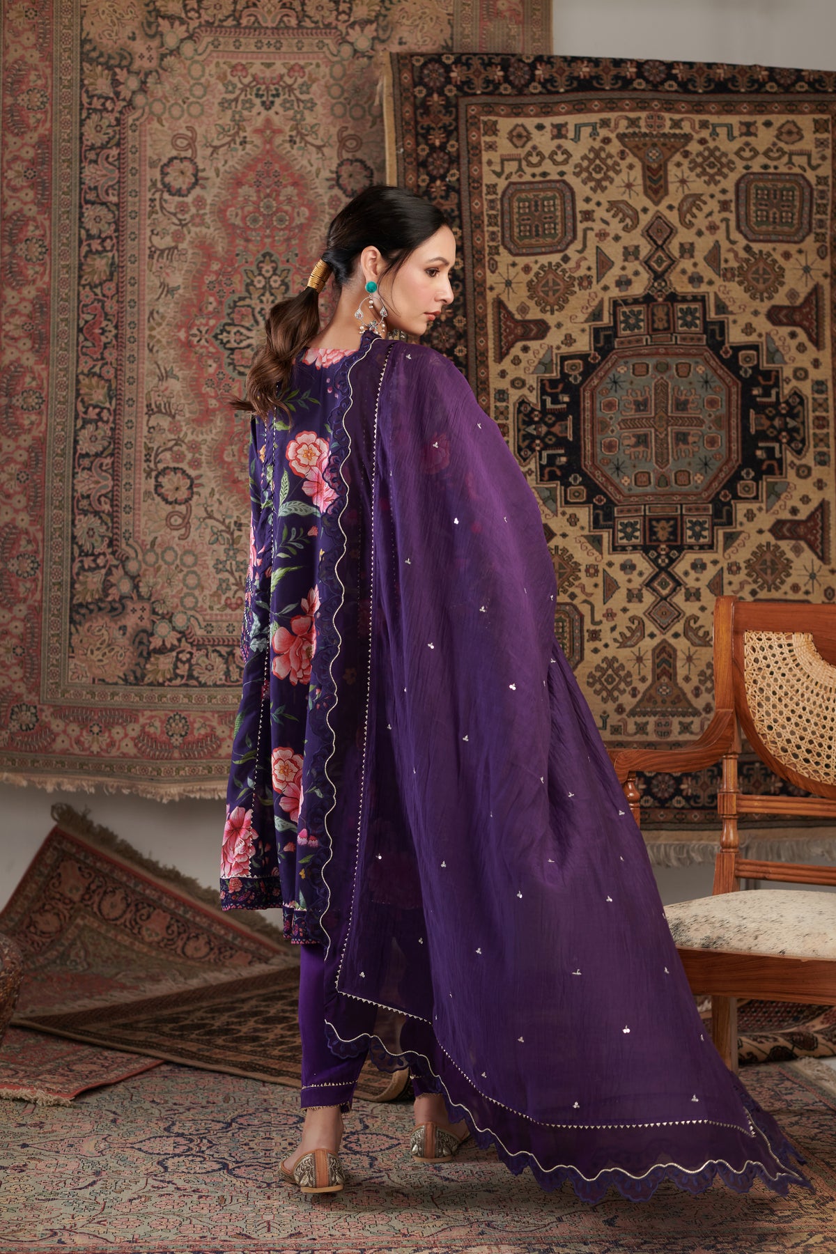 Chintz Purple Kurta Set