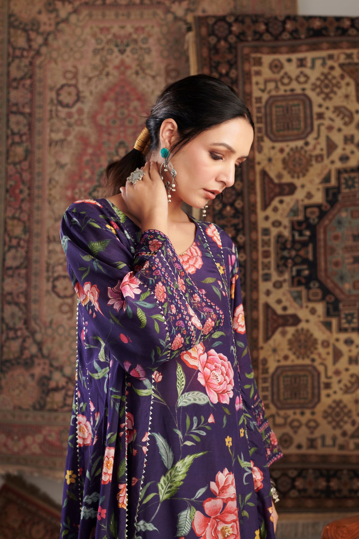 Chintz Purple Kurta Set