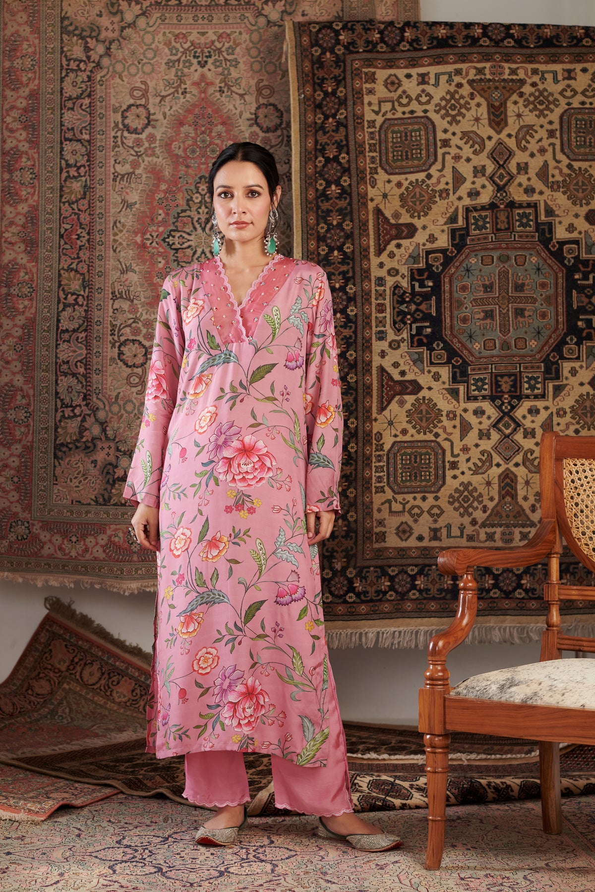 Aks Old Pink Kurta Set