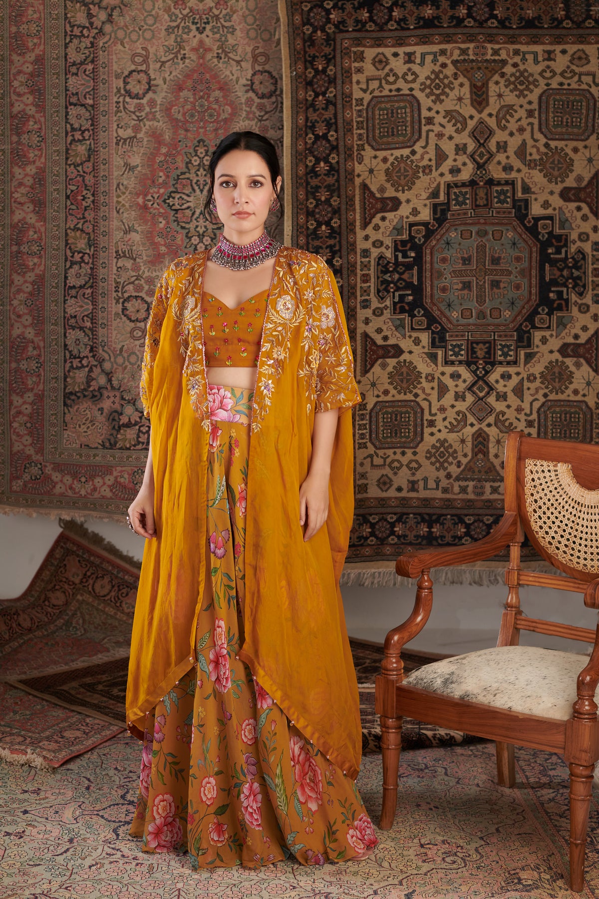 Ameera Mustard Sharara Set