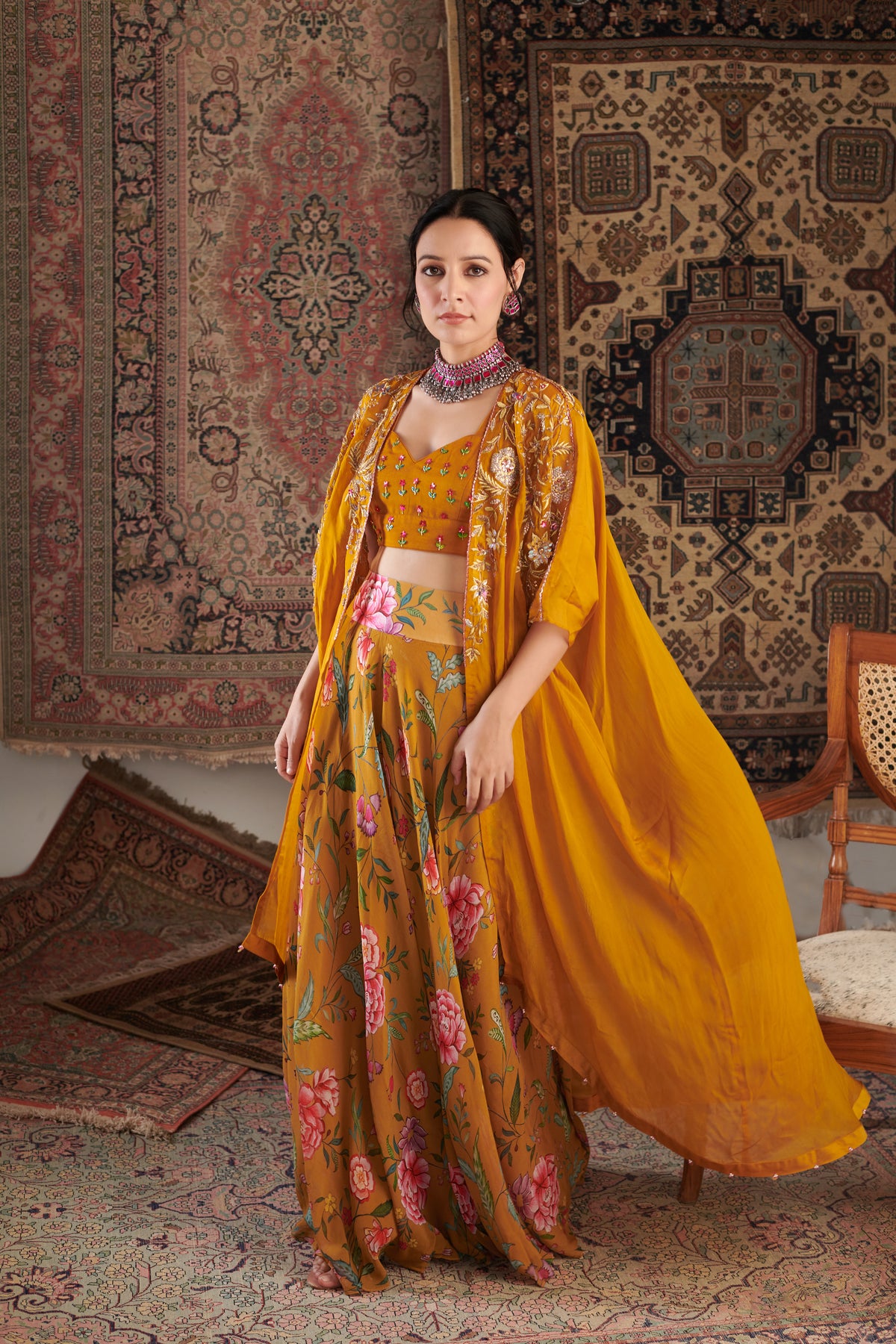 Ameera Mustard Sharara Set