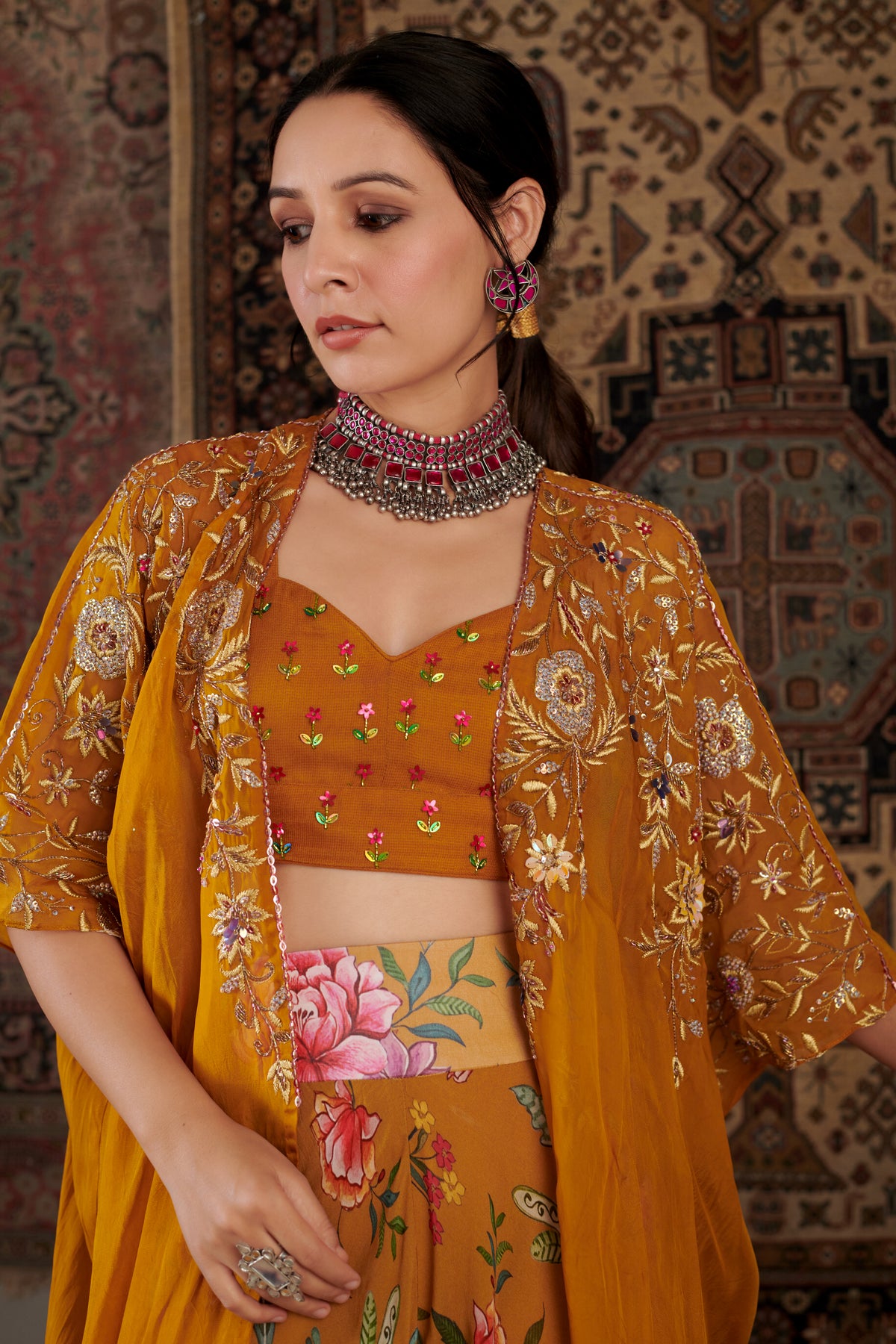 Ameera Mustard Sharara Set