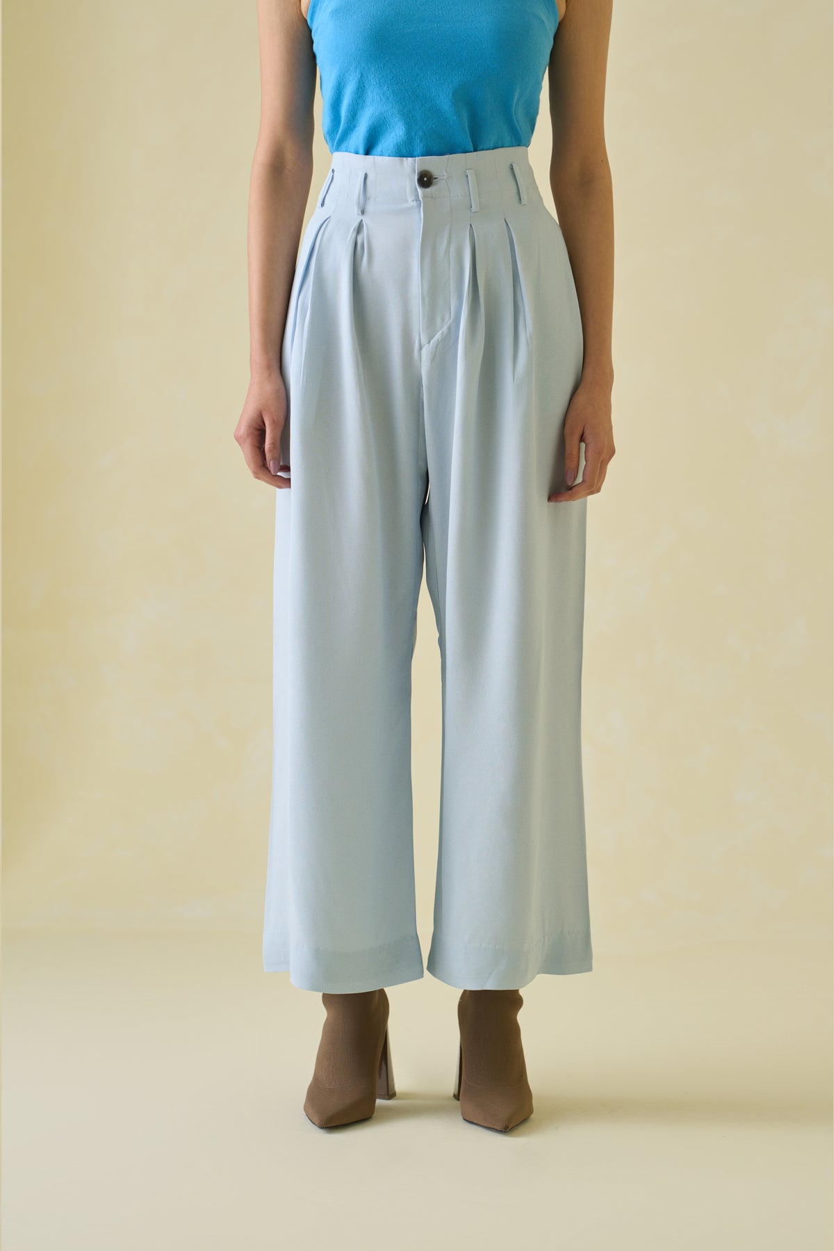 Steel Crepe Trousers