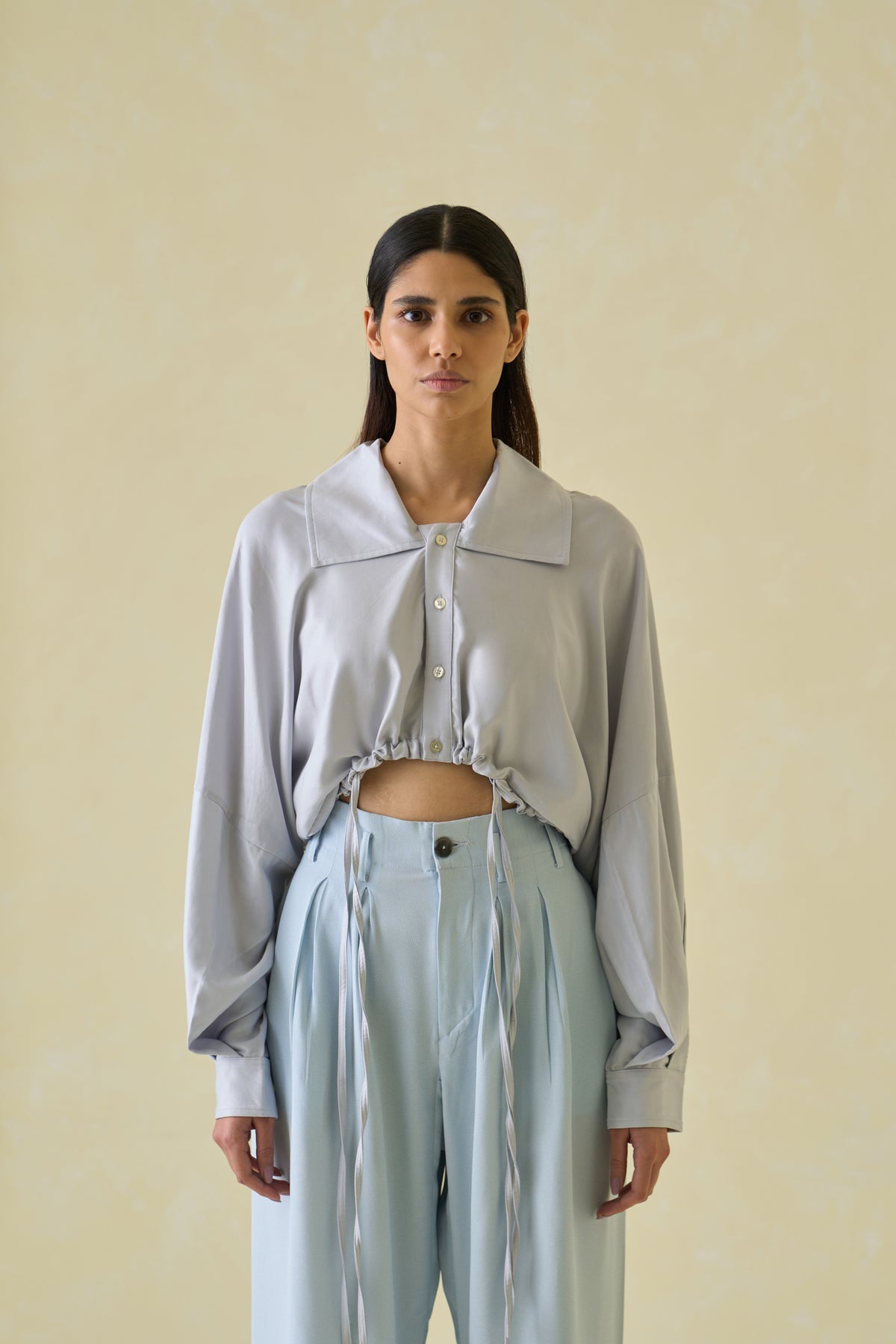 Steel Directional Cropped Shirt