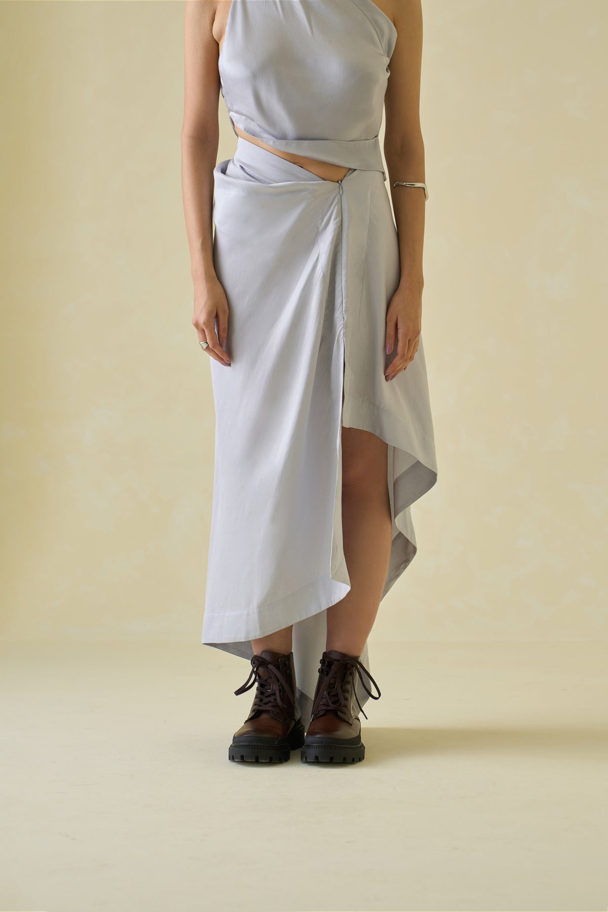 Steel Asymmetrical Skirt