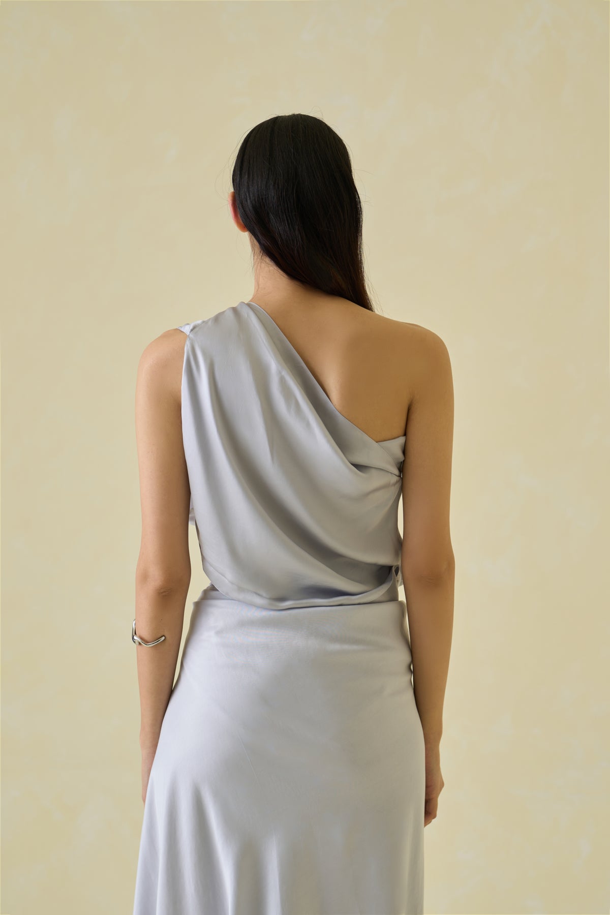 Steel One-shoulder Top