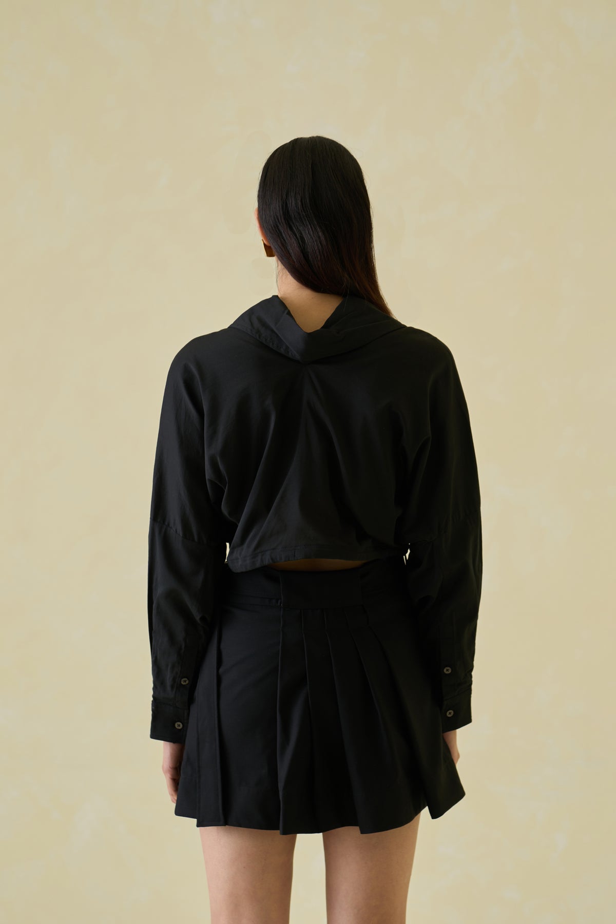 Moonless Night Directional Cropped Shirt