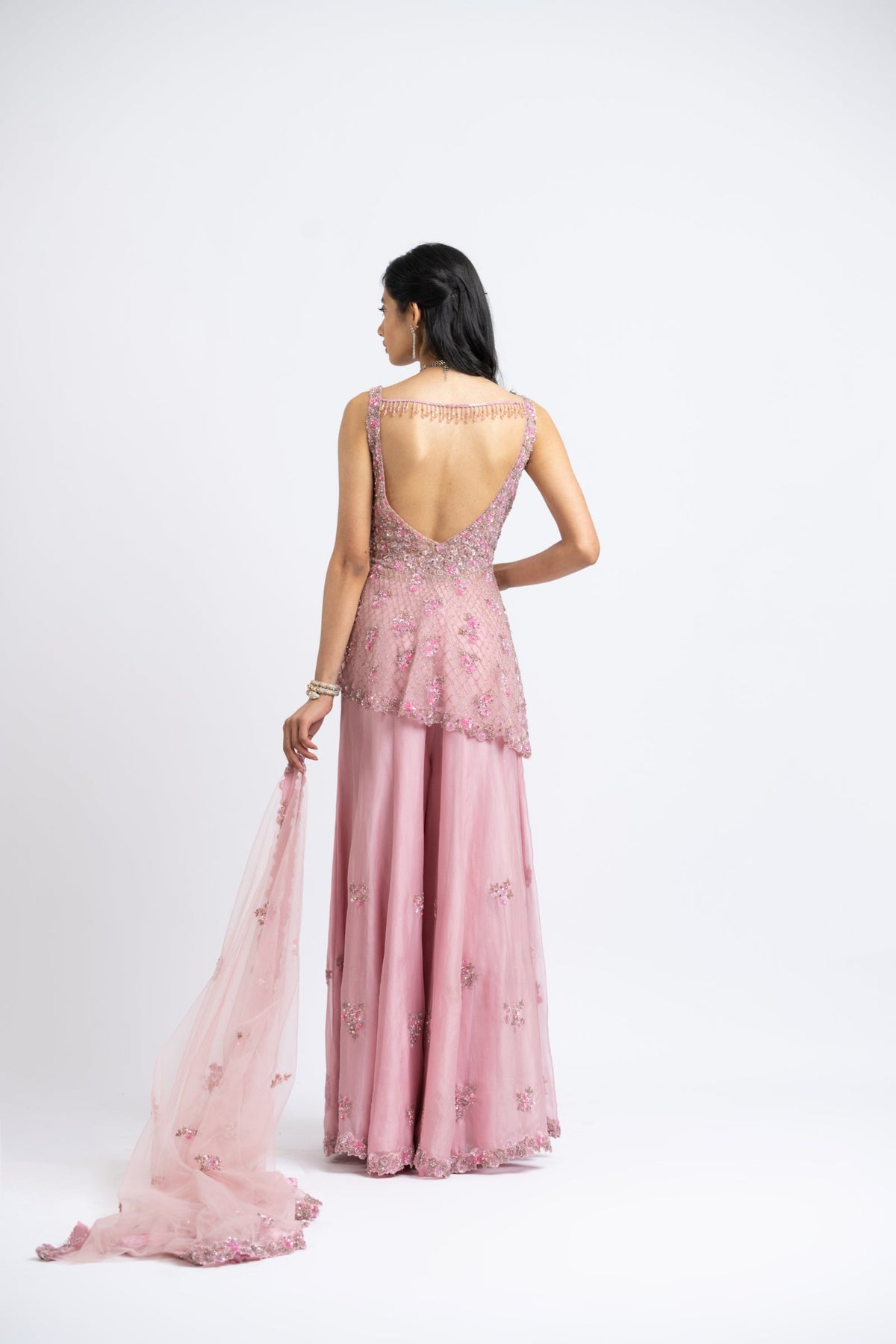 Rose Pink Sharara Set