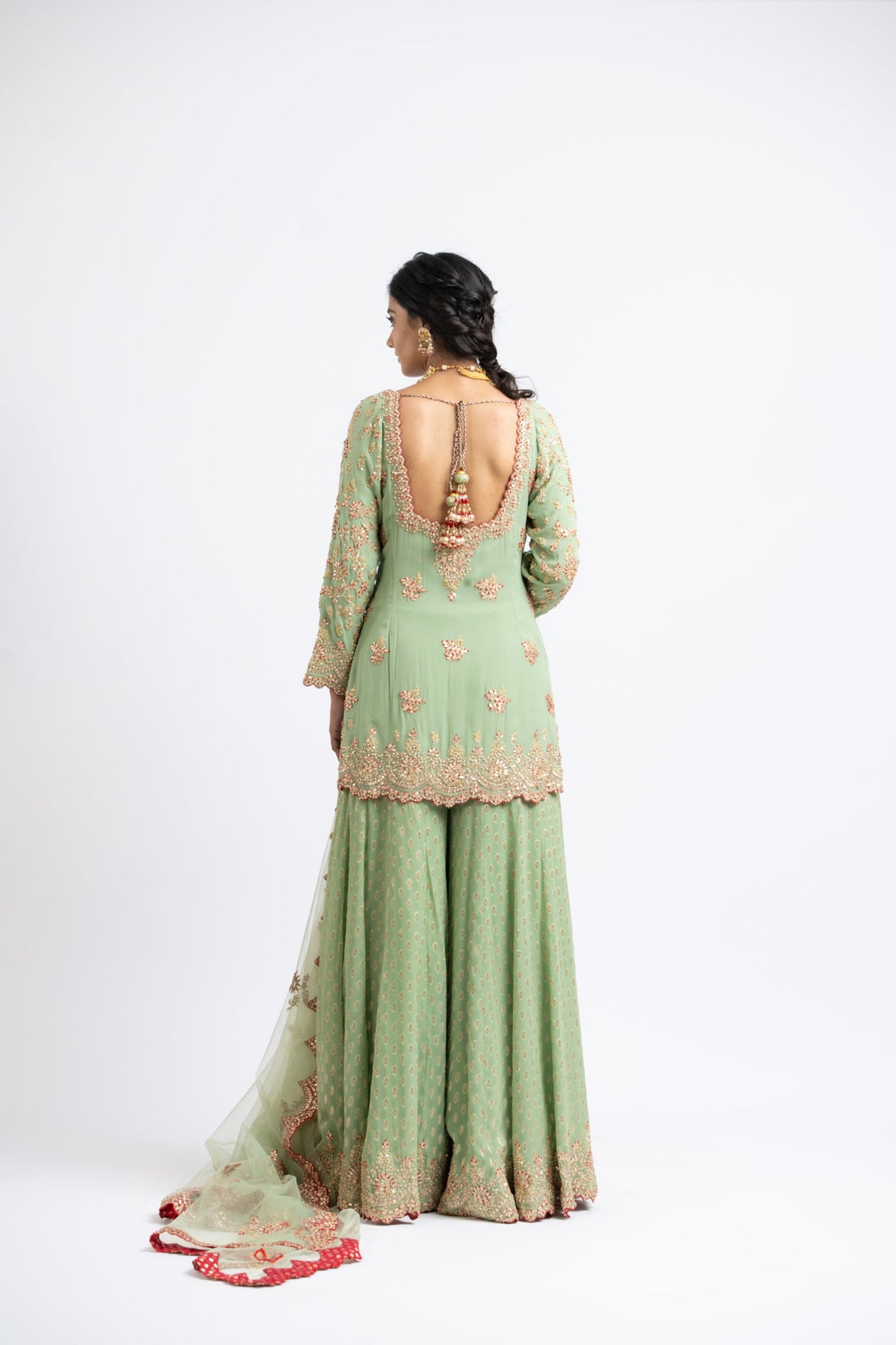 Jade Green Sharara Set