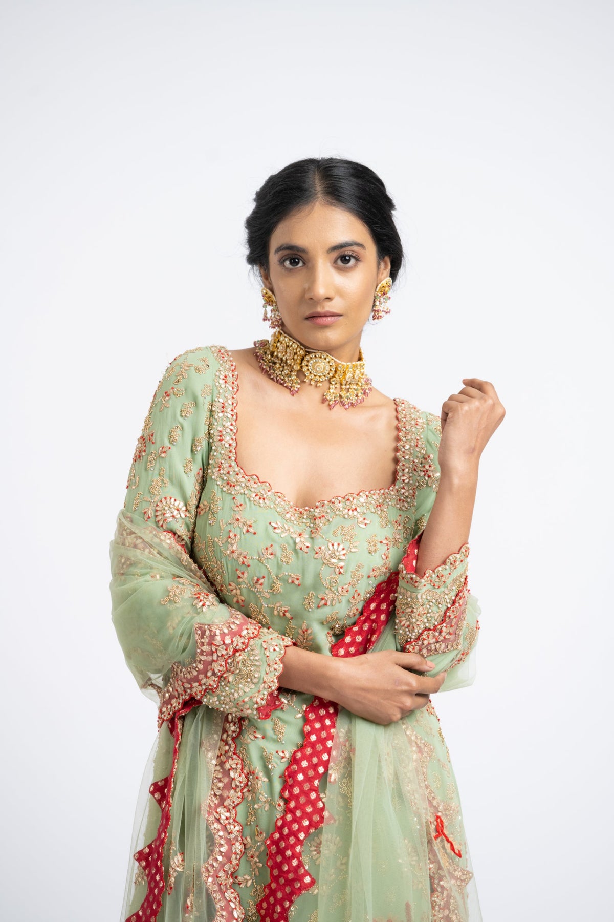 Jade Green Sharara Set